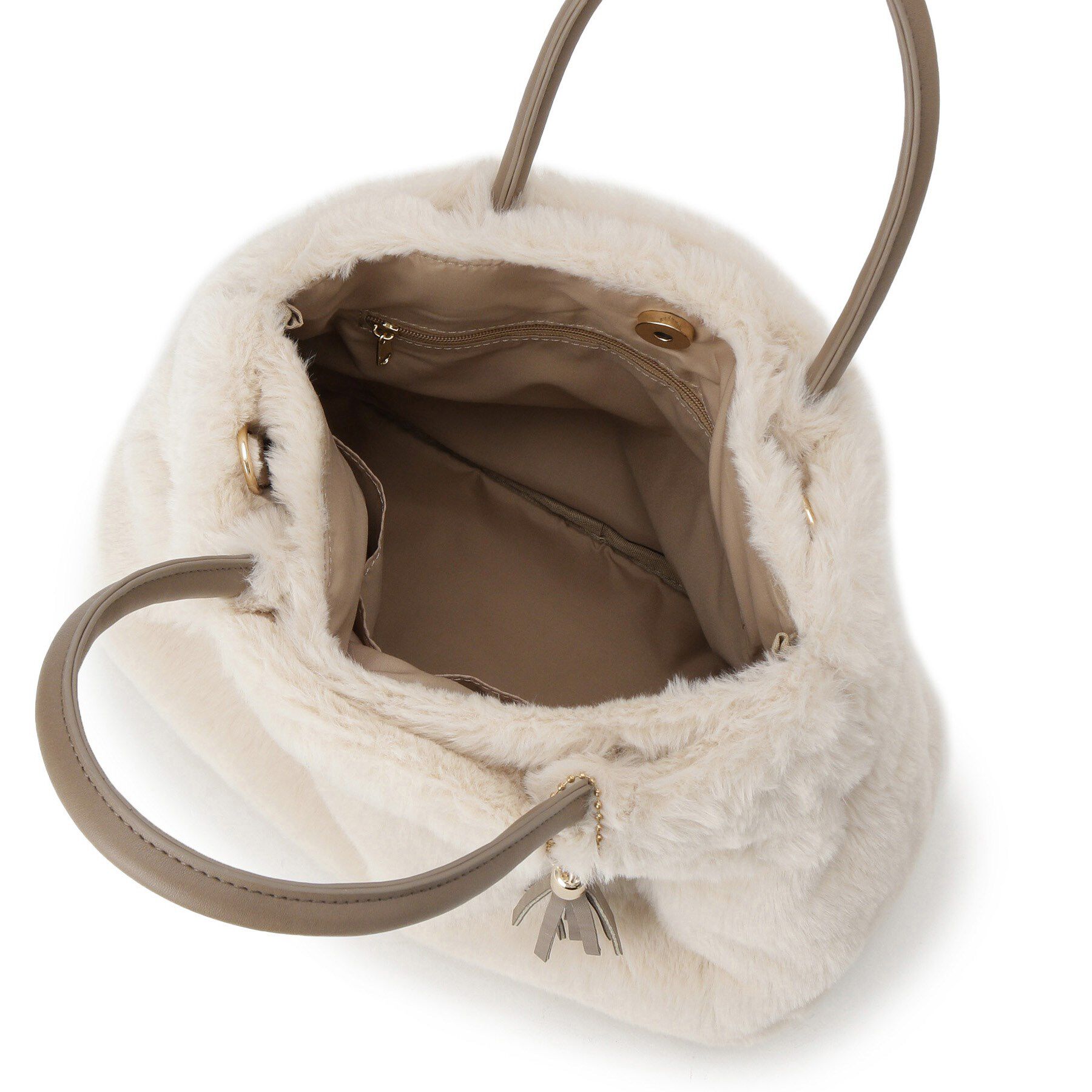 grove「タックタッセルエコファー2WAYトート」|トートバッグ|