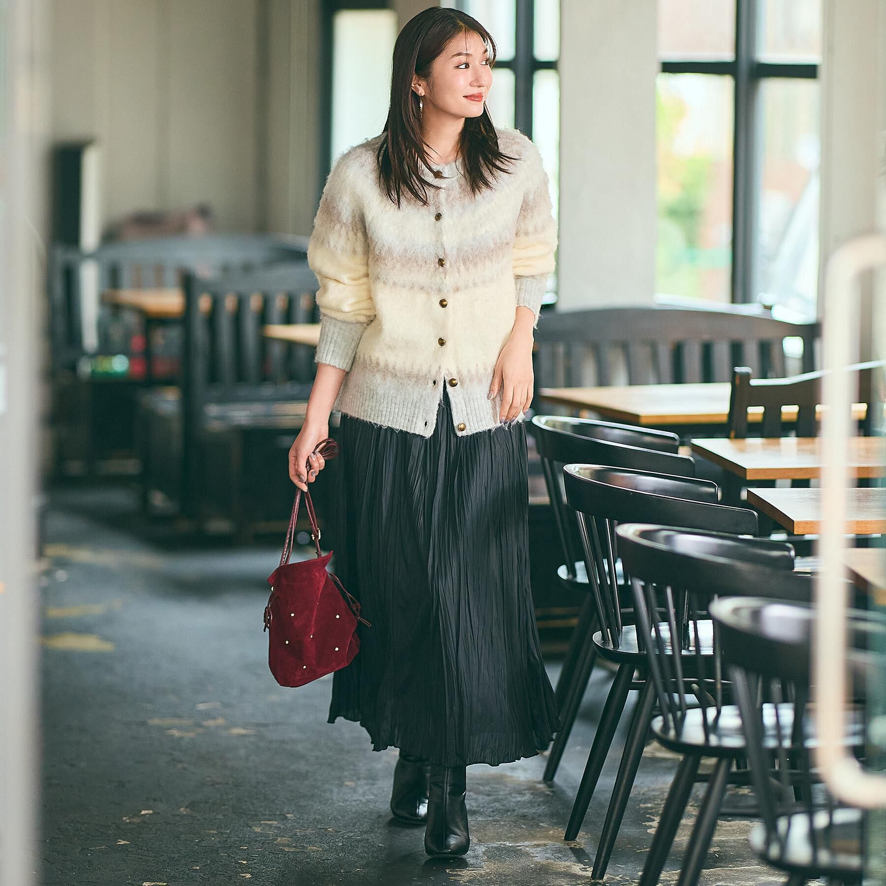 grove「花柄アソートプリーツスカート」|スカート|