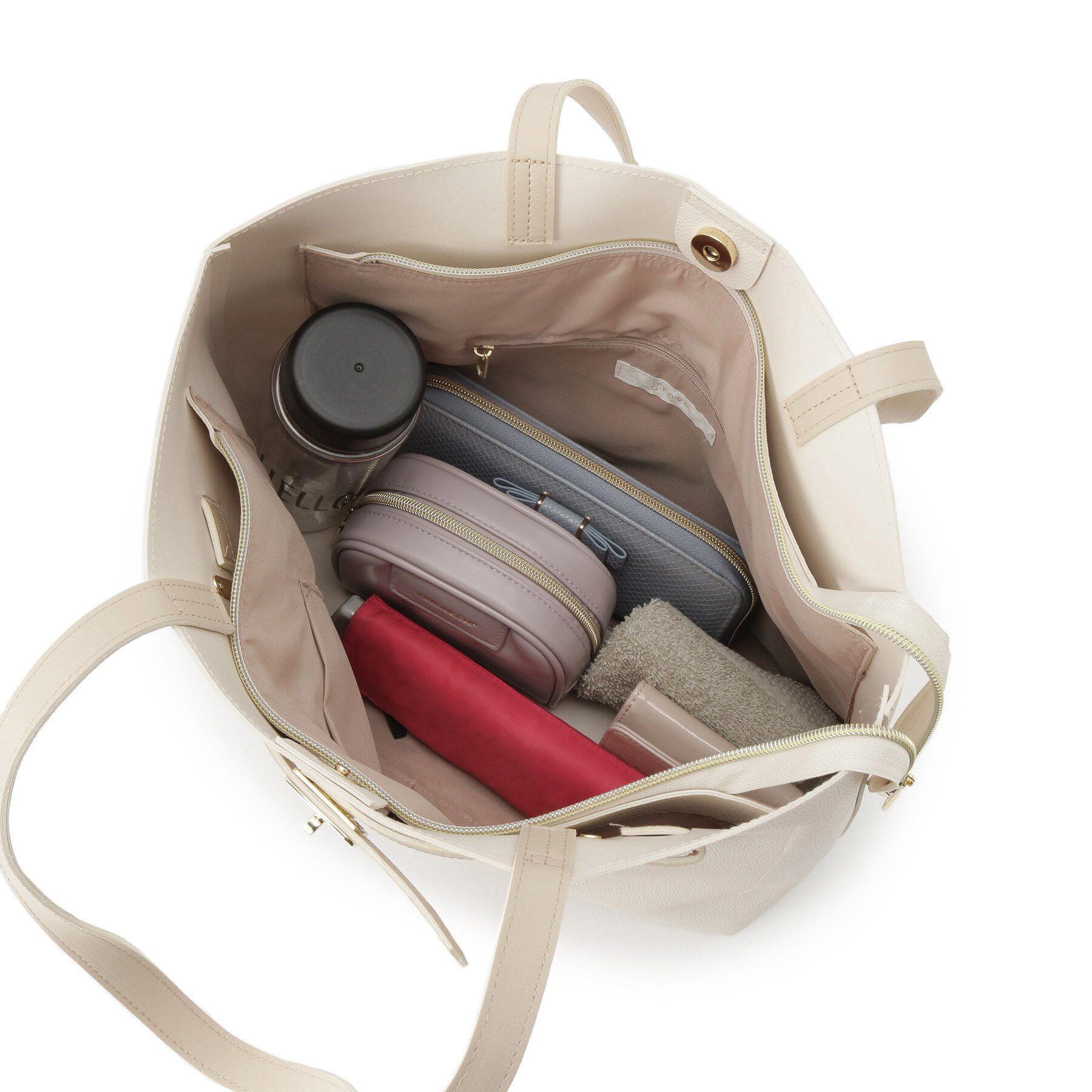 grove「【軽量・A4】ベルト3層トート」|トートバッグ|