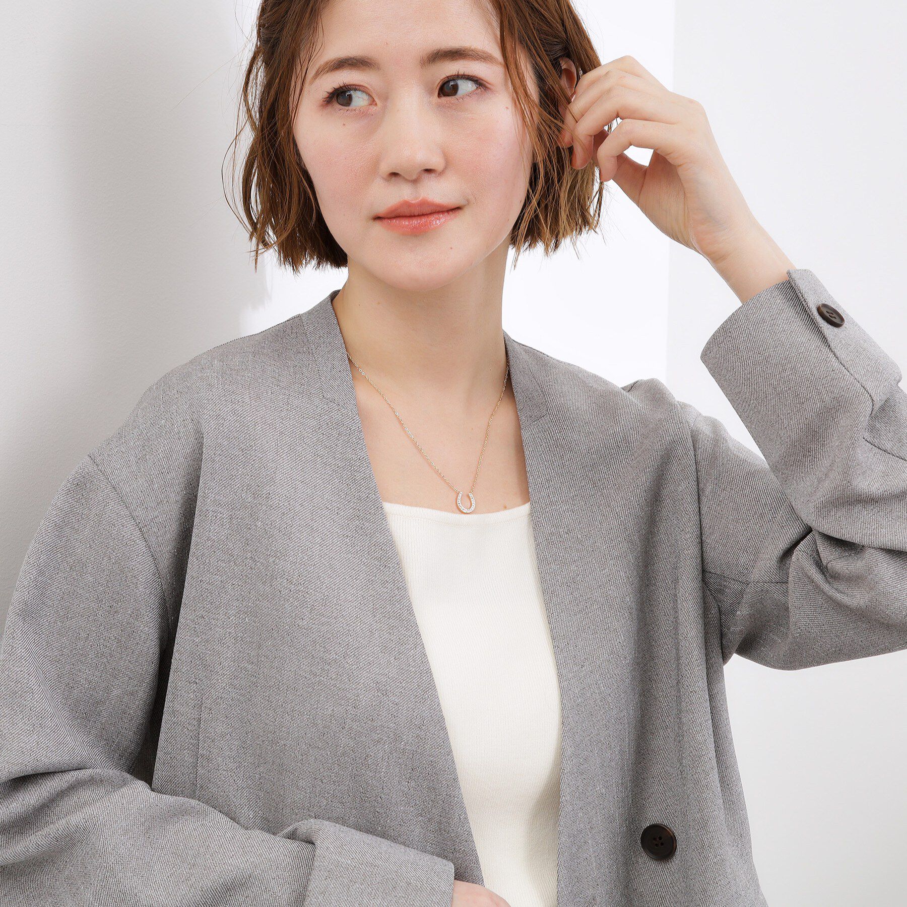 grove「【HORSESHOEシリーズ】ビジュー馬蹄ネックレス」|ネックレス|