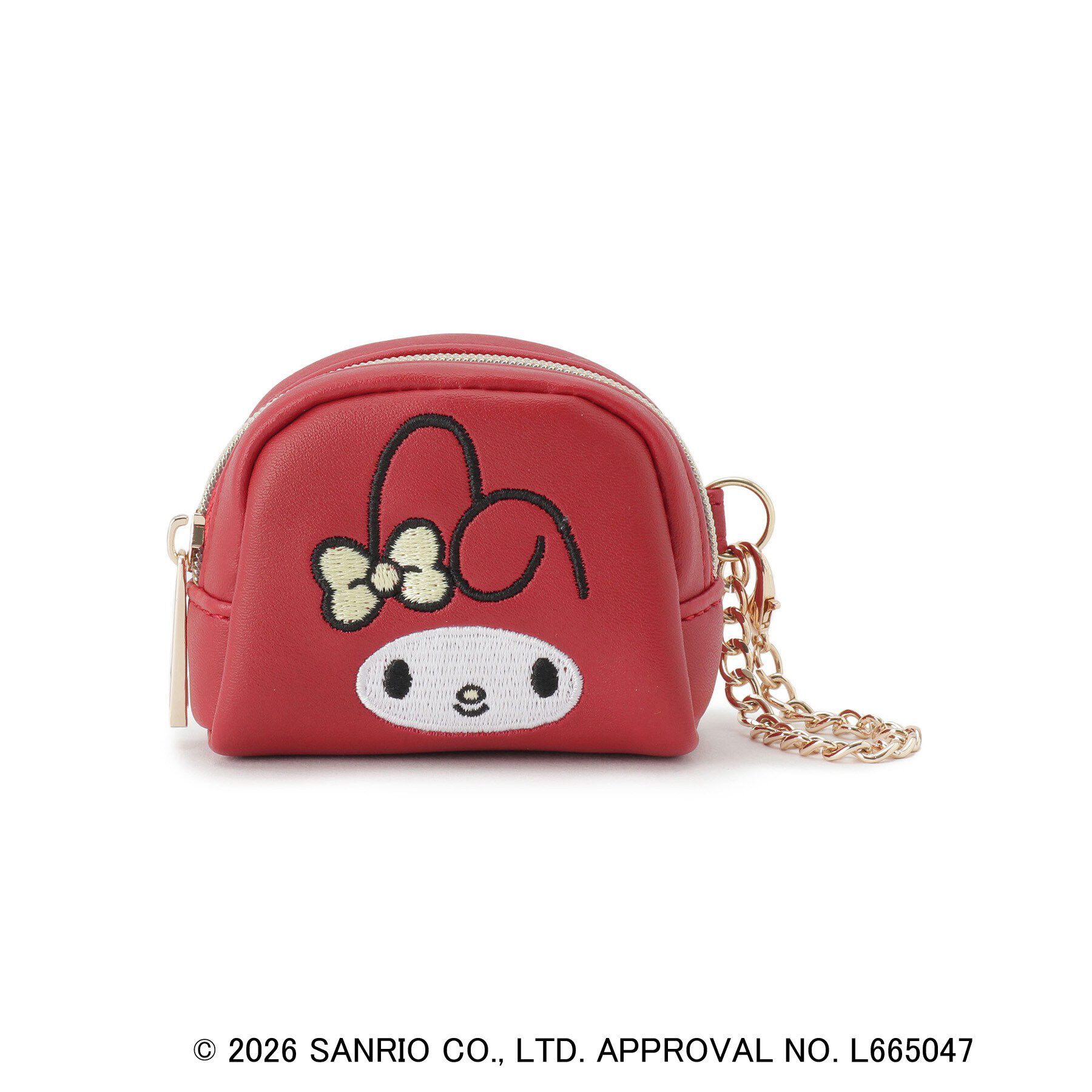 grove「【マイメロディ＆クロミ】フェイスチャームポーチ」|ポーチ|レッド(062)