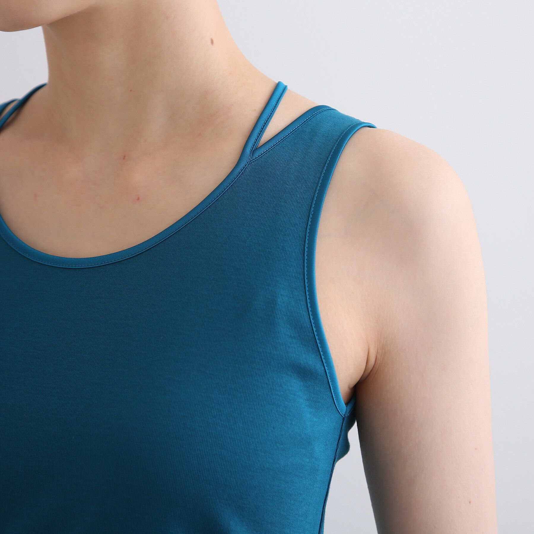 INDIVI「【洗える/日本製】ストラップデザインタンクトップ」|キャミソール|