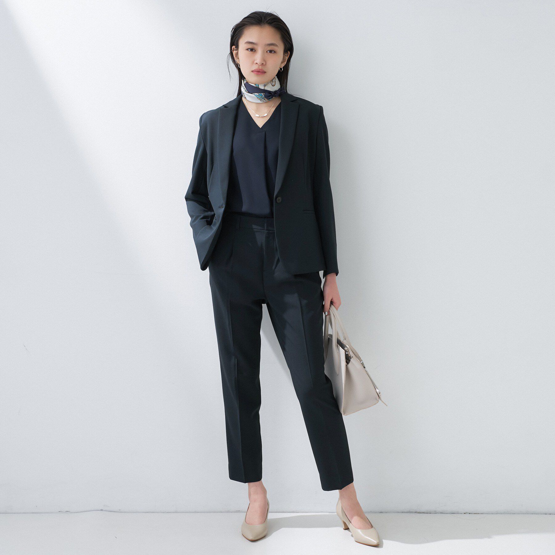 INDIVI「【定番スーツ／UVケア／洗える】ウール調テーラードジャケット」|スーツ|