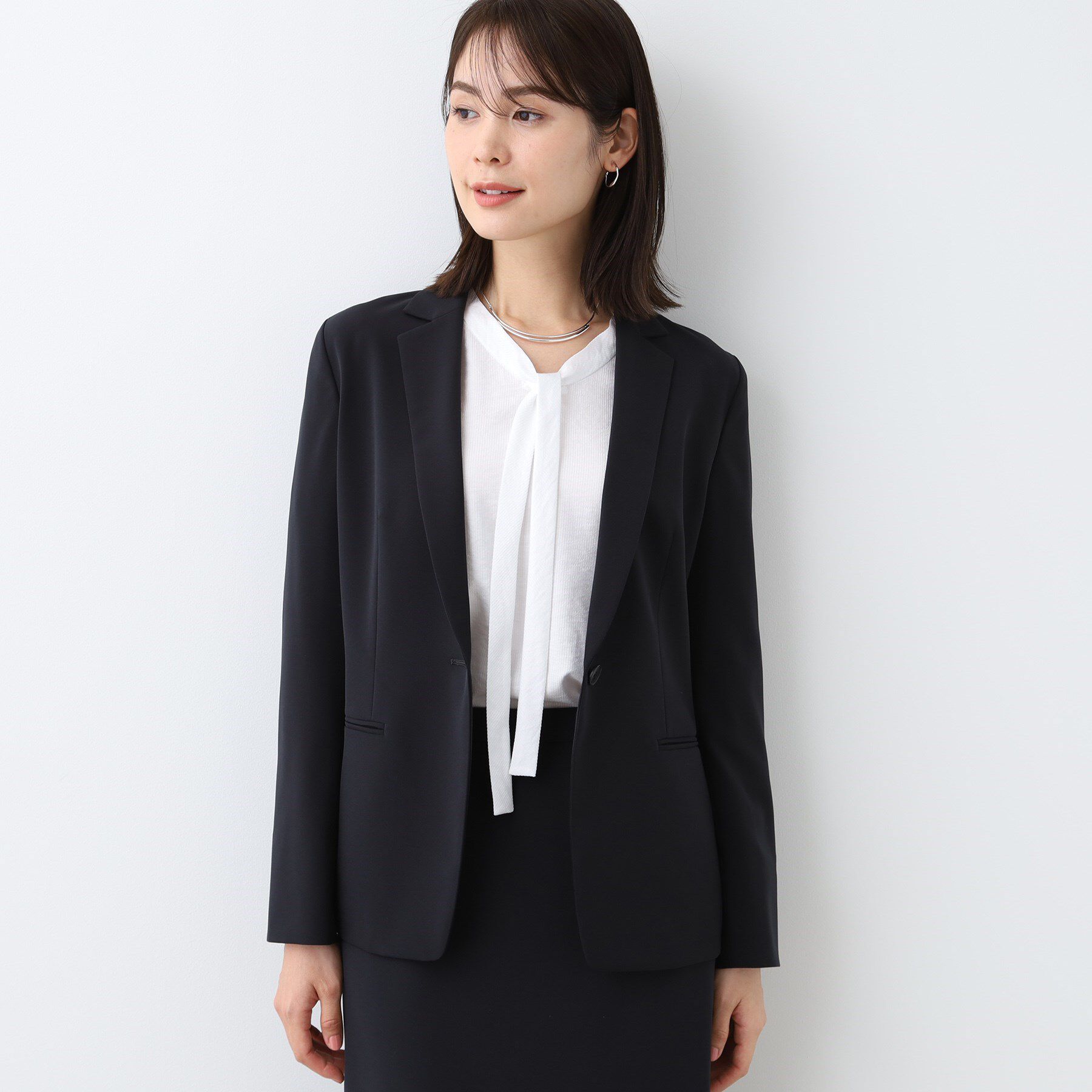 INDIVI「【洗える／UVケア／スーツ】ストレッチテーラードカラージャケット」|スーツ|