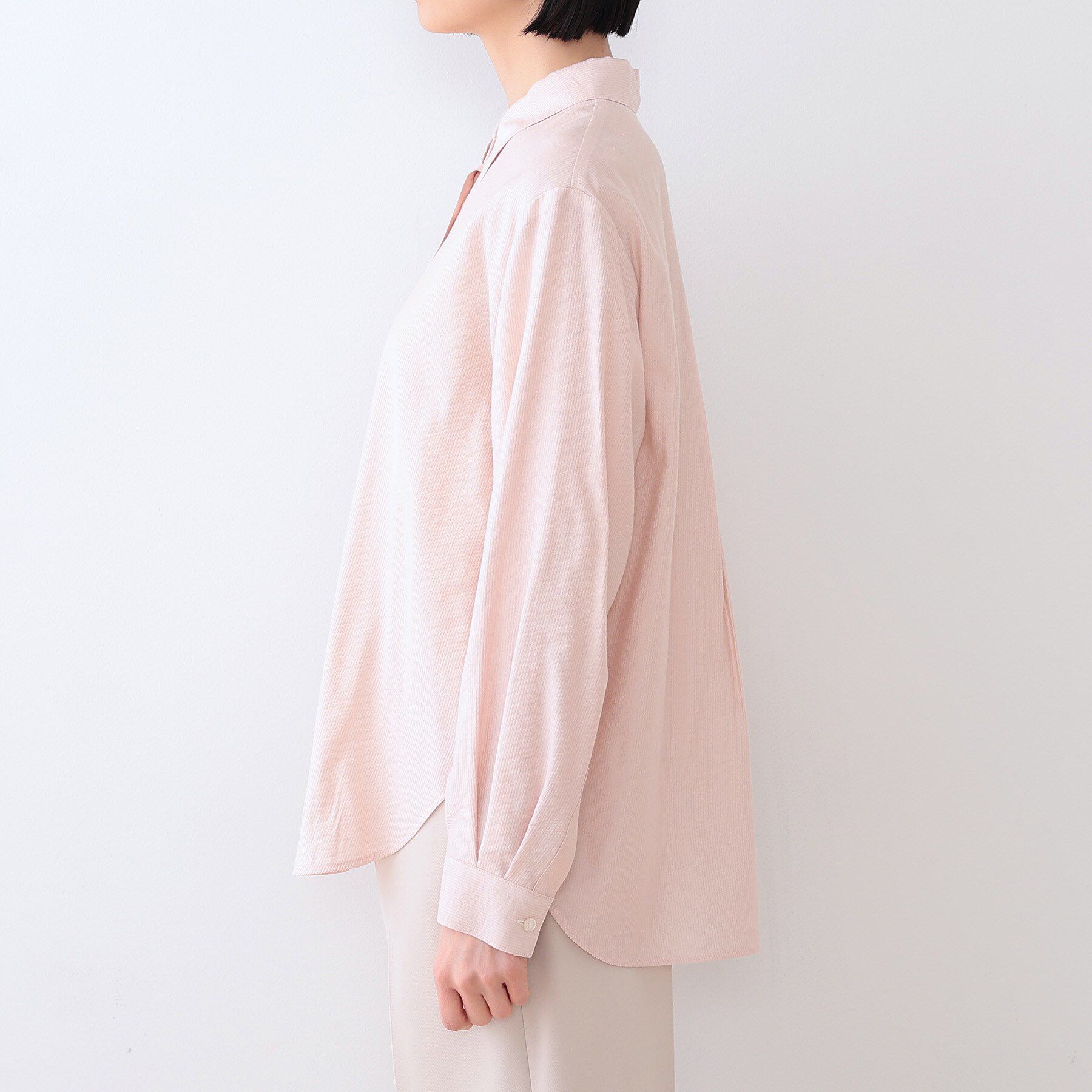 INDIVI「【洗える／シアー】ドビーストライプシャツ」|シャツ・ブラウス|