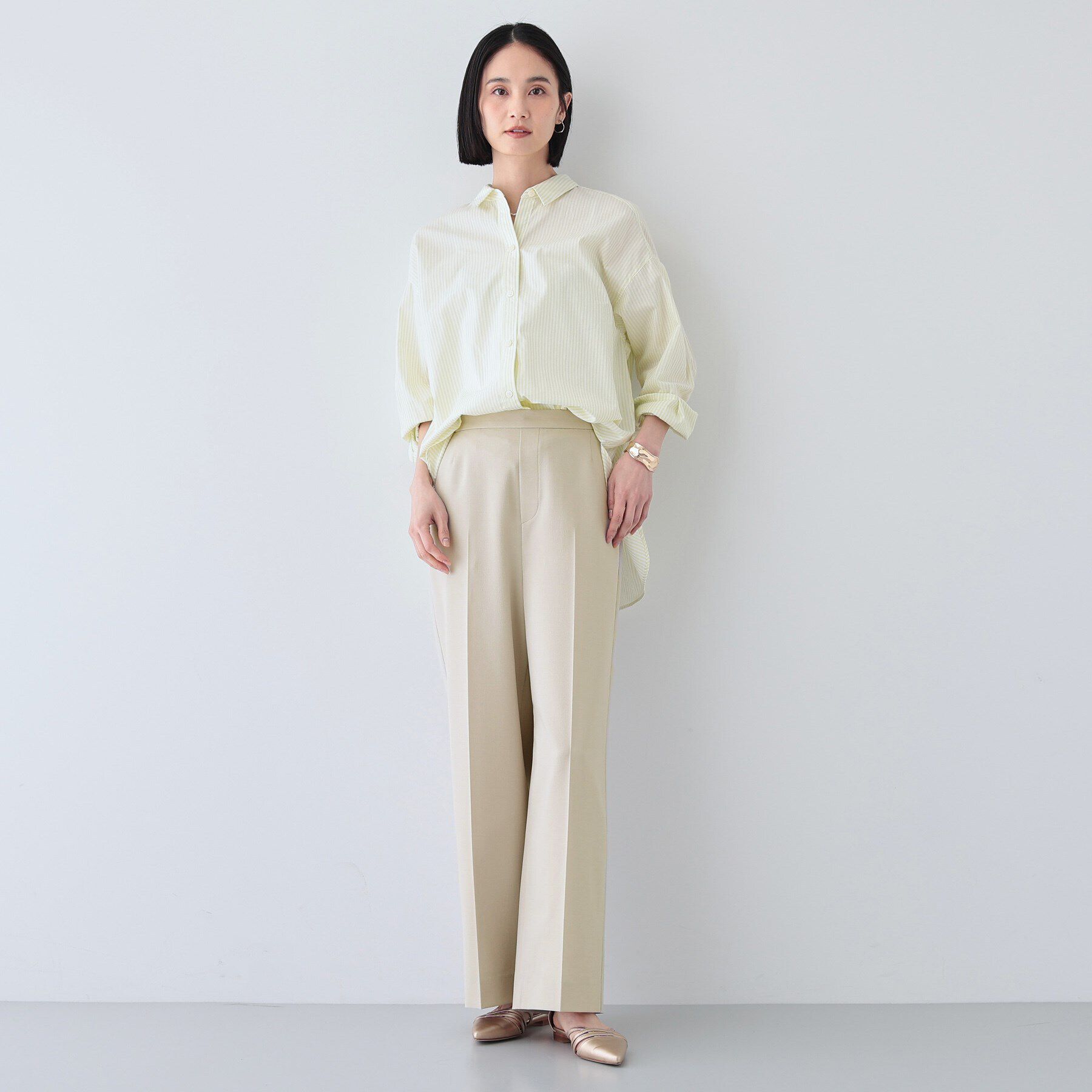 INDIVI「【洗える／2WAY】リネンライクサロペット」|オールインワン|