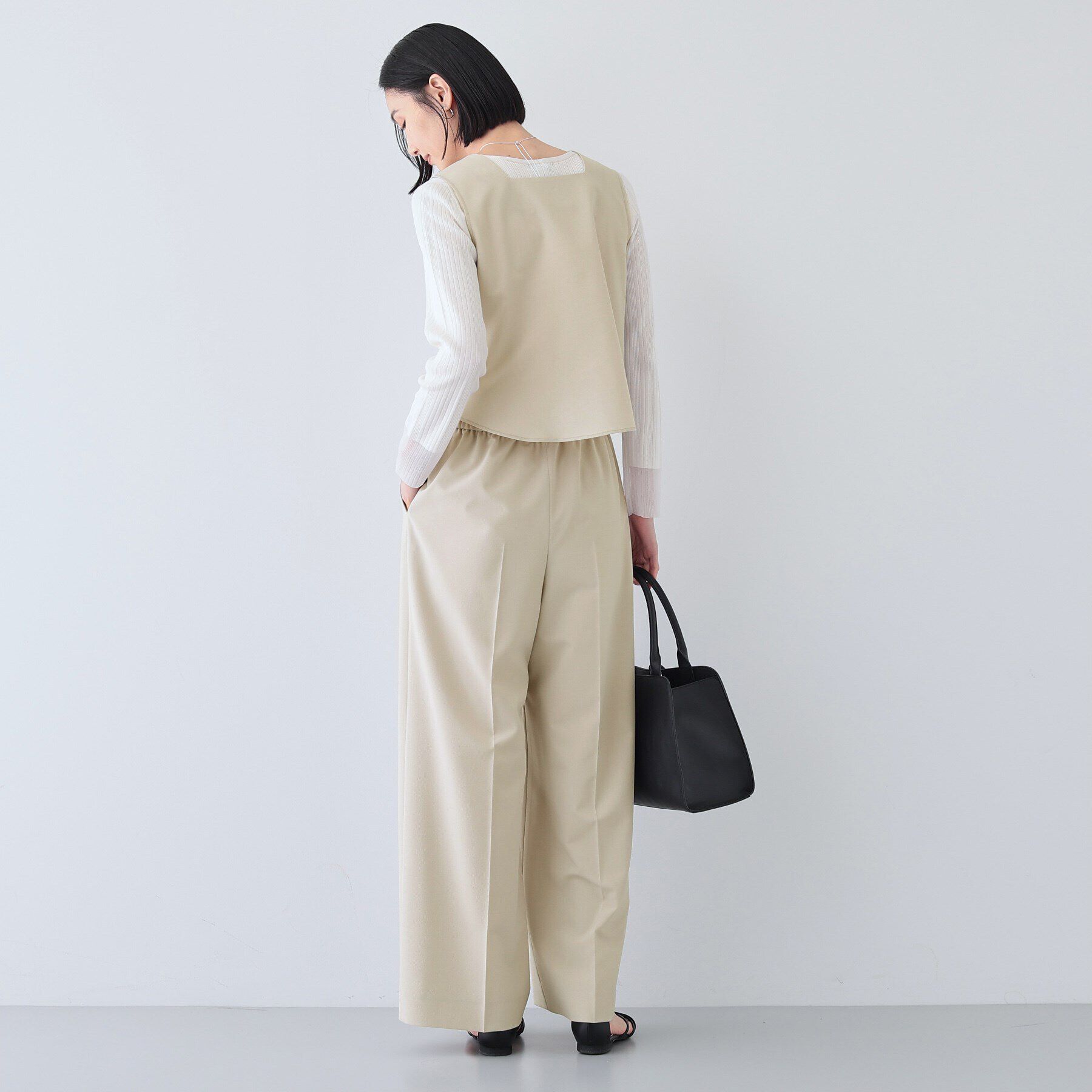 INDIVI「【洗える／2WAY】リネンライクサロペット」|オールインワン|