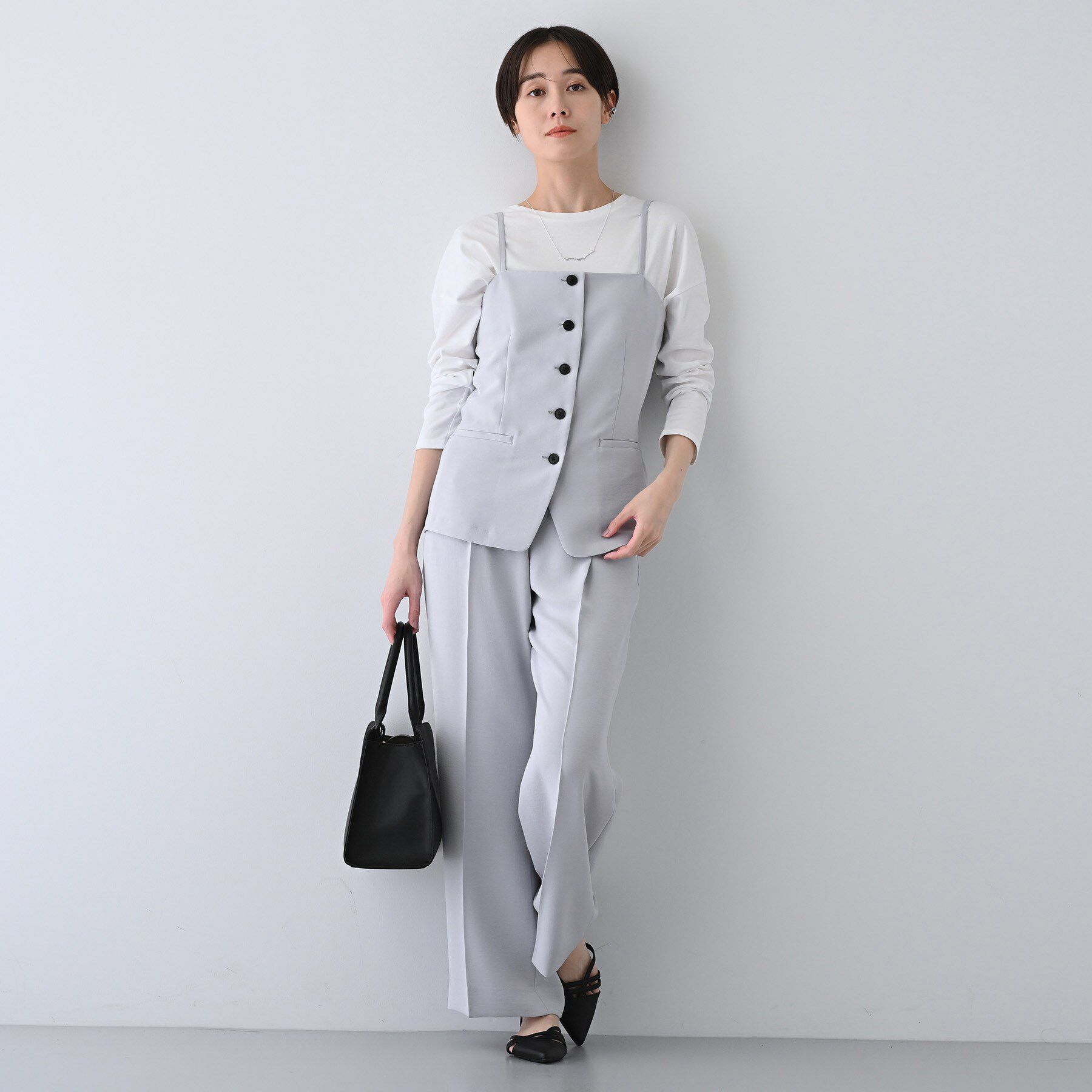 INDIVI「【着る日傘/遮熱/UVケア】ビスチェ風キャミトップス」|キャミソール|