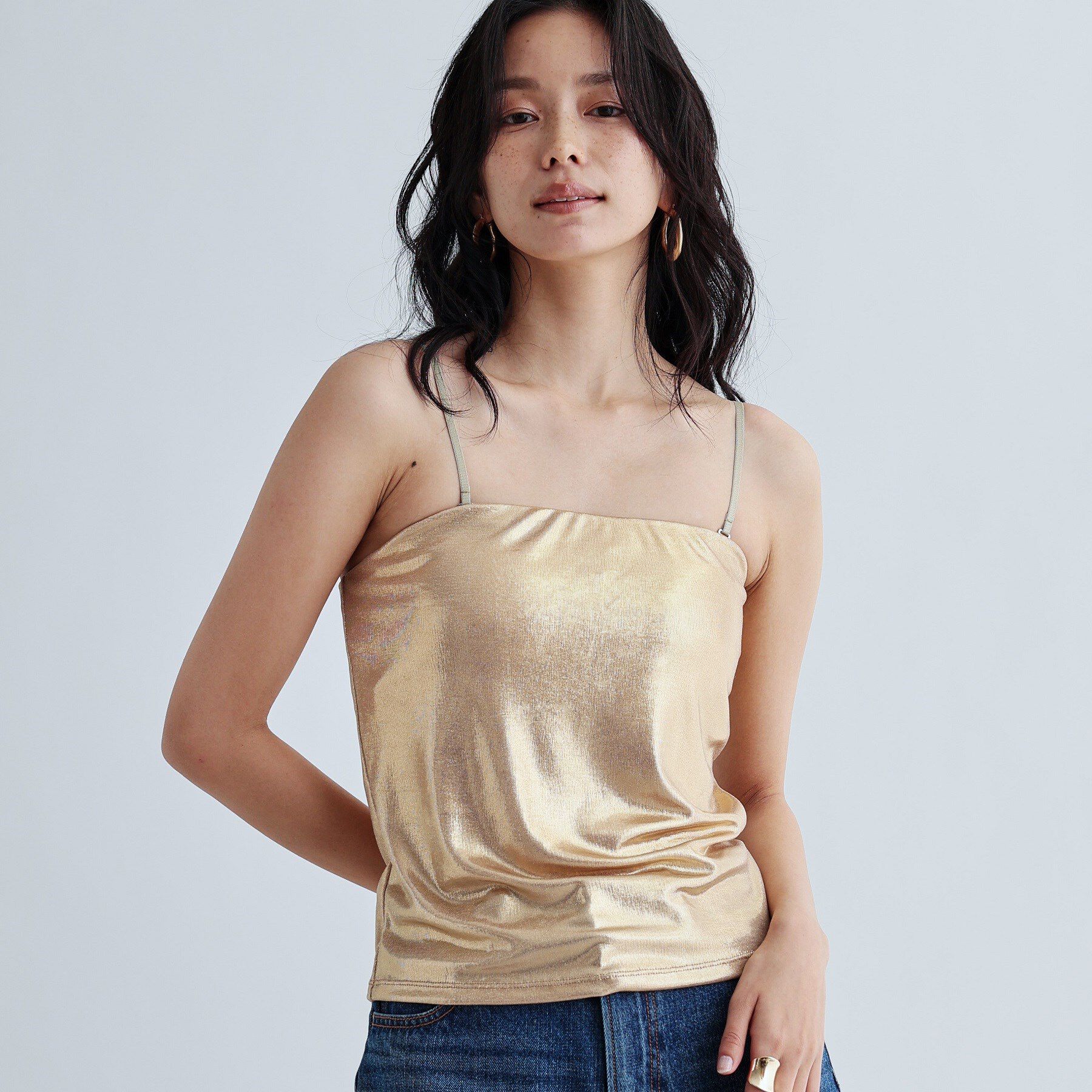GALLEST「シャイニーベアトップ（カップ付き）」|チューブトップ|