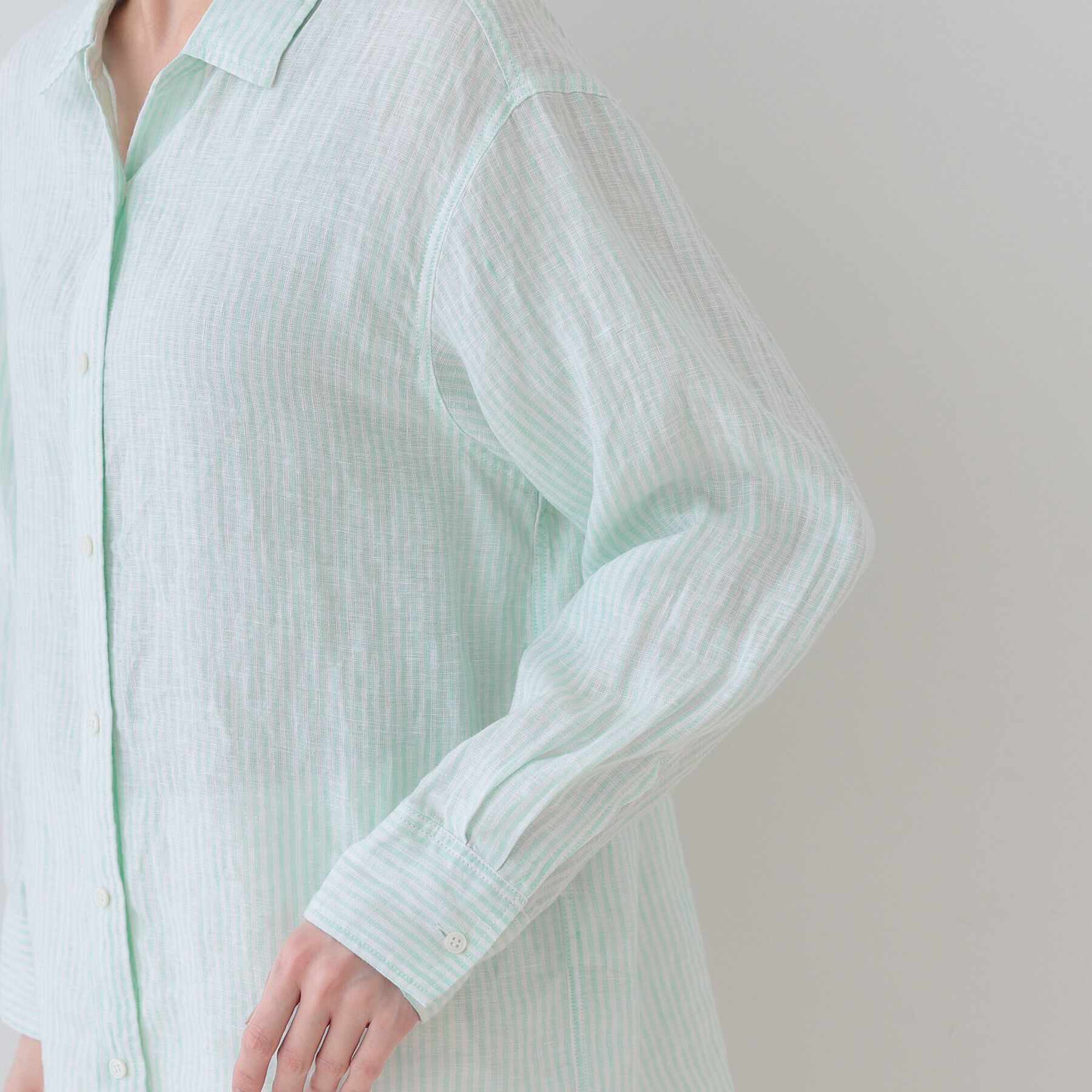 INDIVI「【毎年人気！／フレンチリネン】ベーシックシャツ」|シャツ・ブラウス|