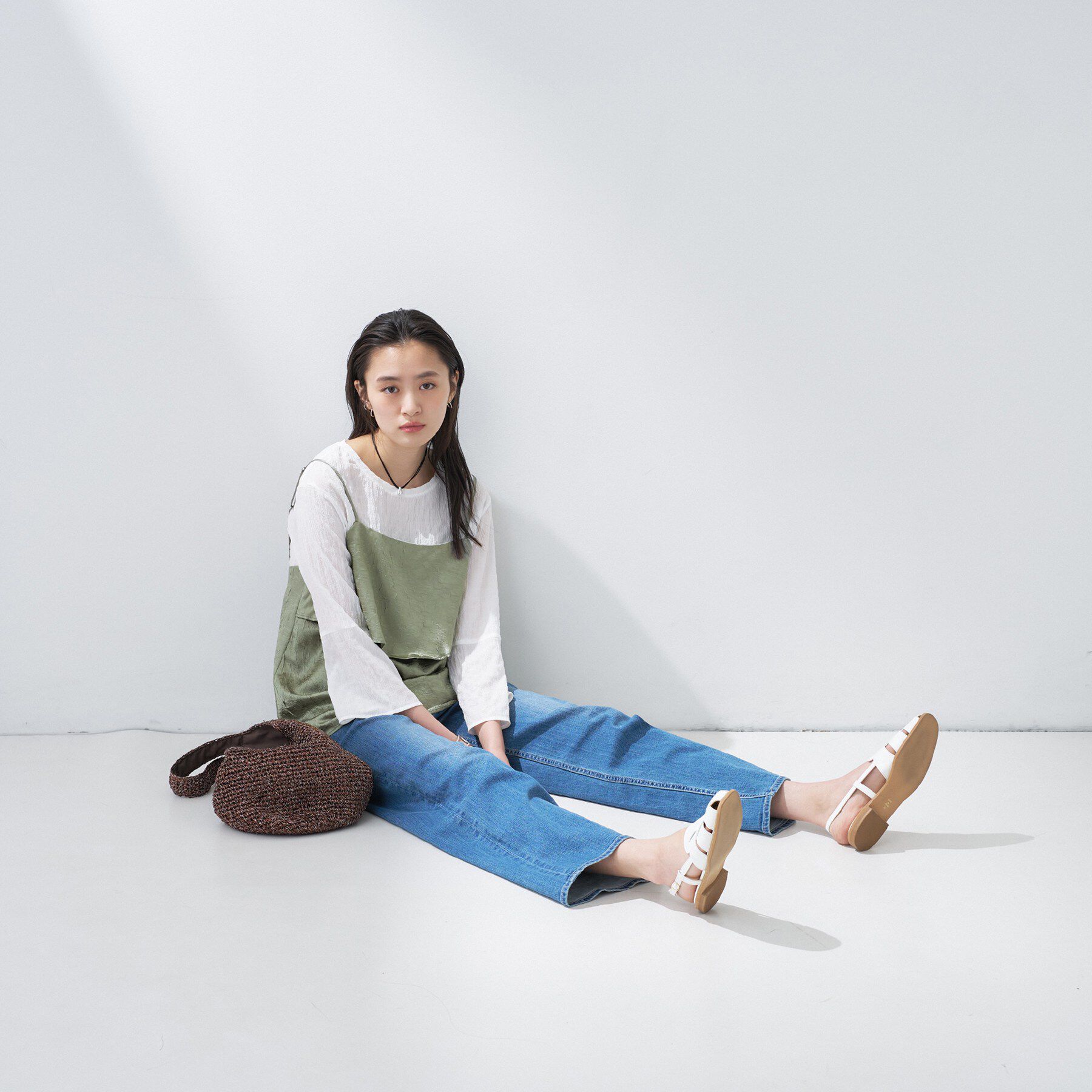 INDIVI「【2点セット／洗える】カセット服 キャミ＆ブラウス セットトップス」|その他|