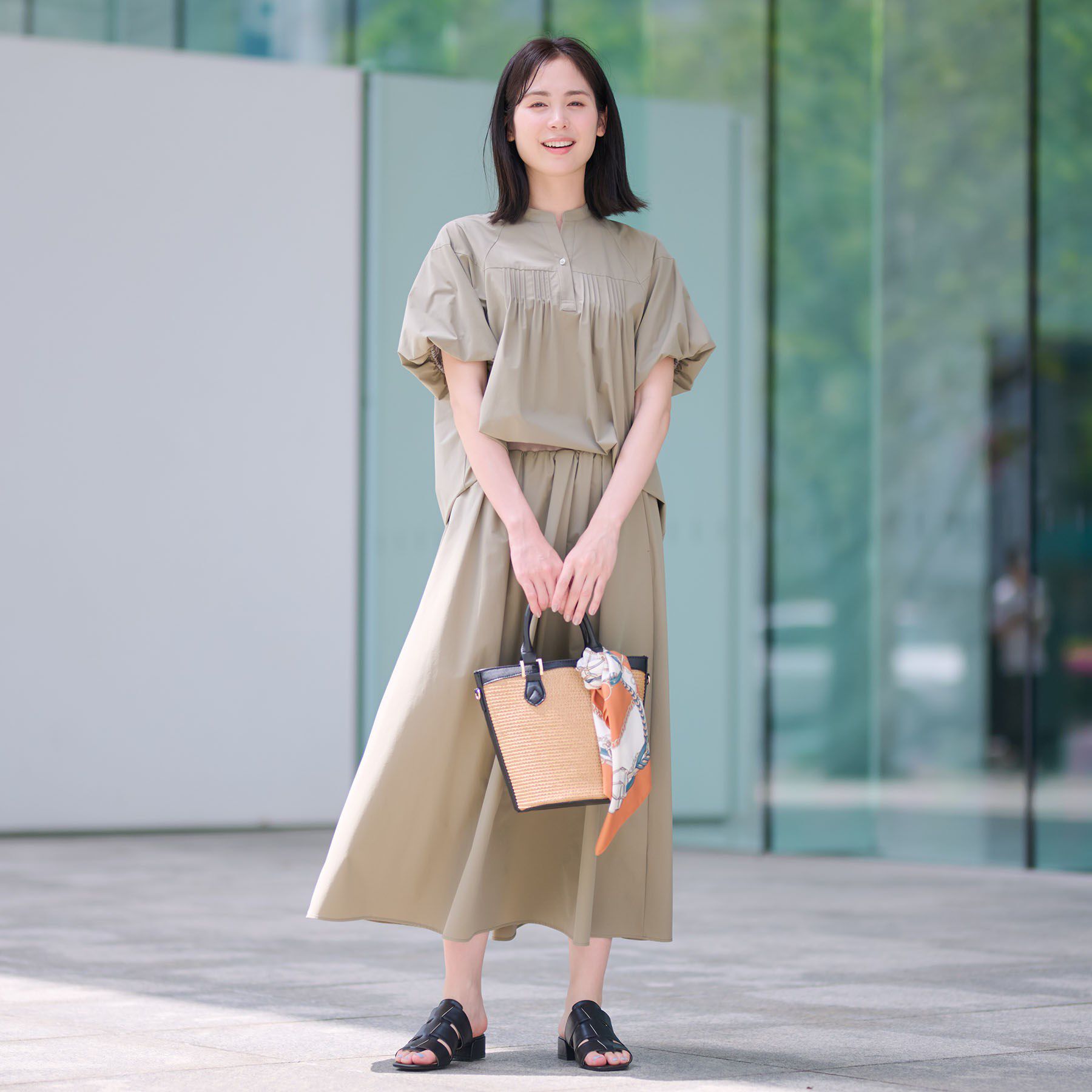 INDIVI「【通気性◎撥水／UV／SETUP可能】アクティブブラウス」|シャツ・ブラウス|