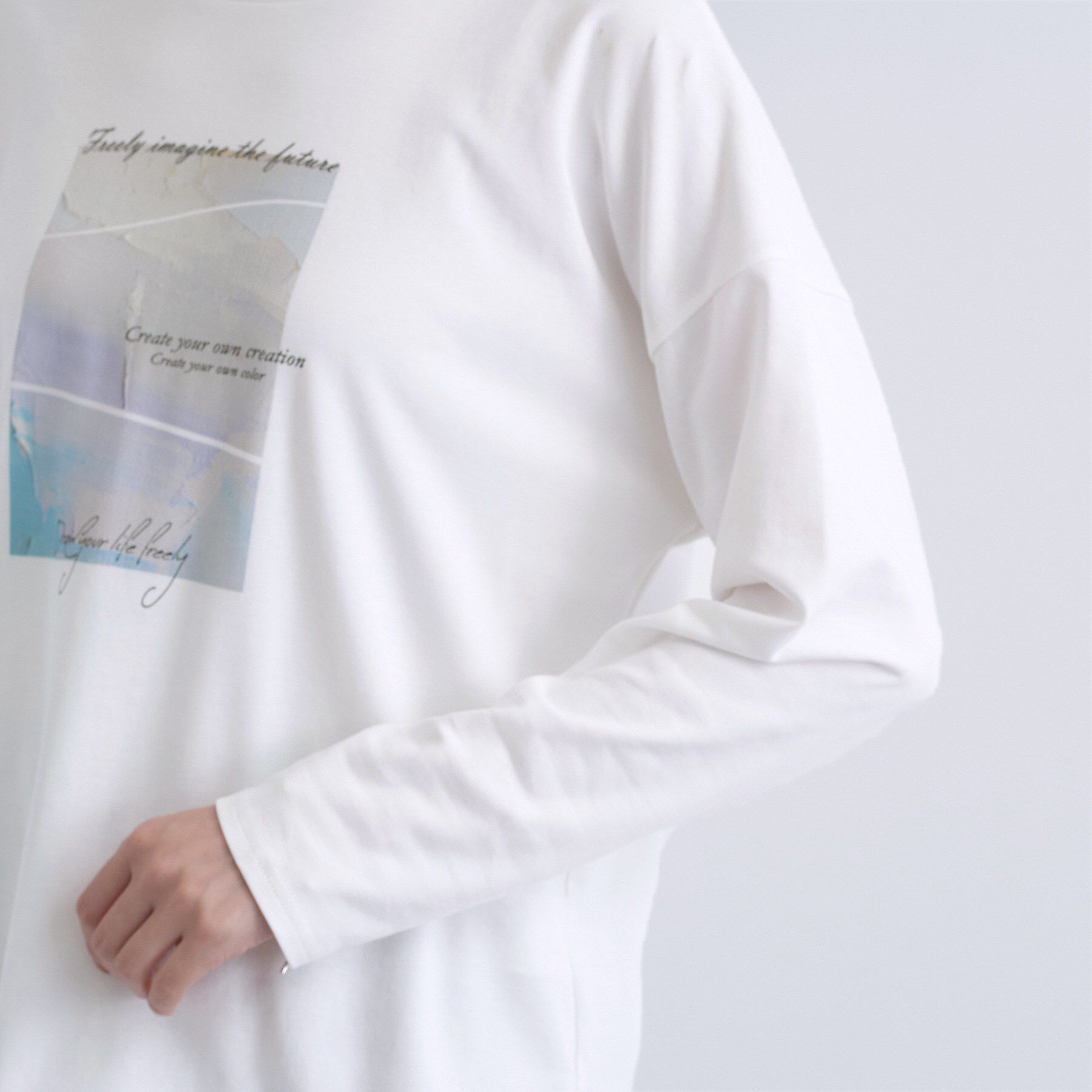 INDIVI「【UVケア】プリントフォトロングTシャツ」|Tシャツ・カットソー|