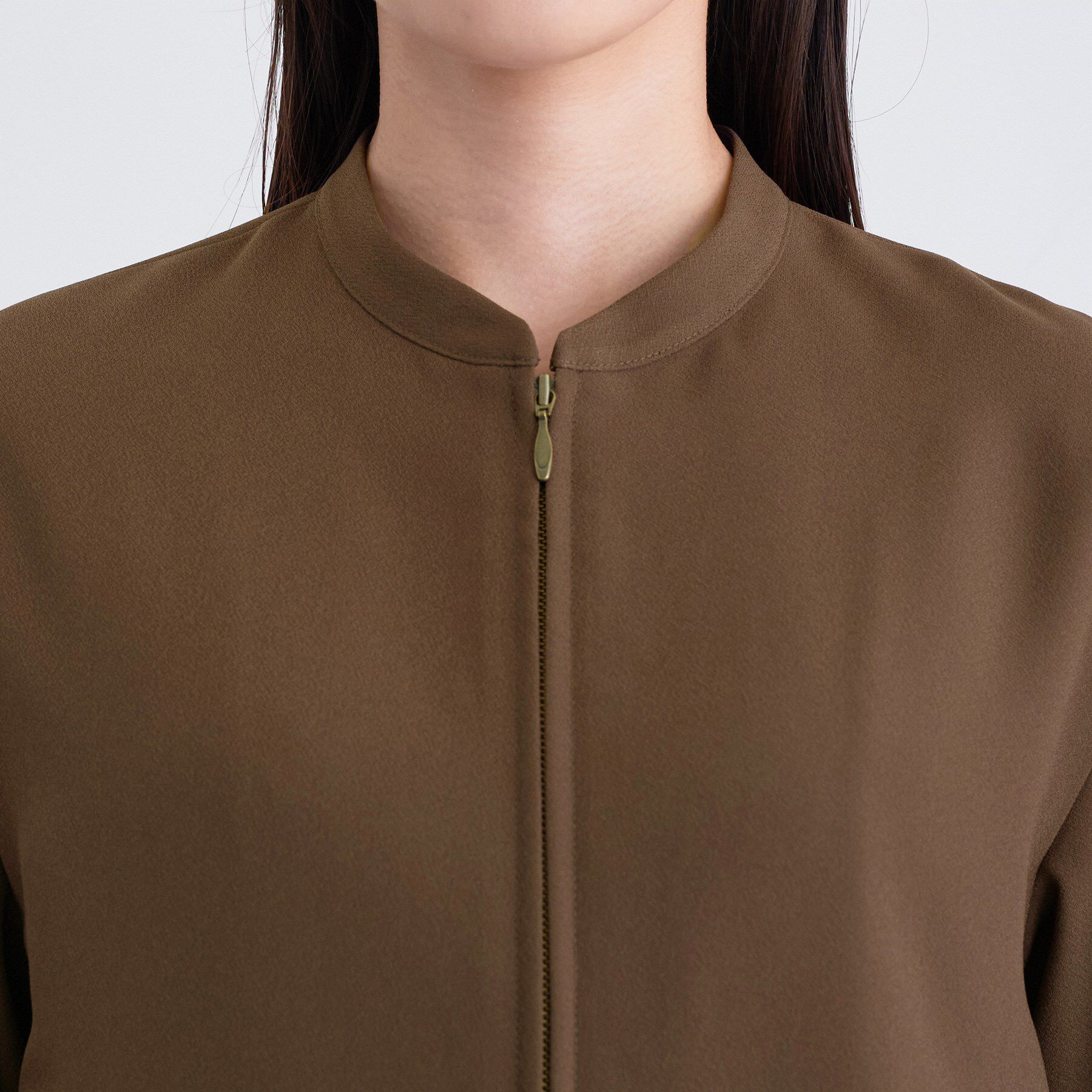 INDIVI「【洗える／UVケア／吸汗速乾】ジョーゼットライトブルゾン」|ブルゾン・スタジャン|