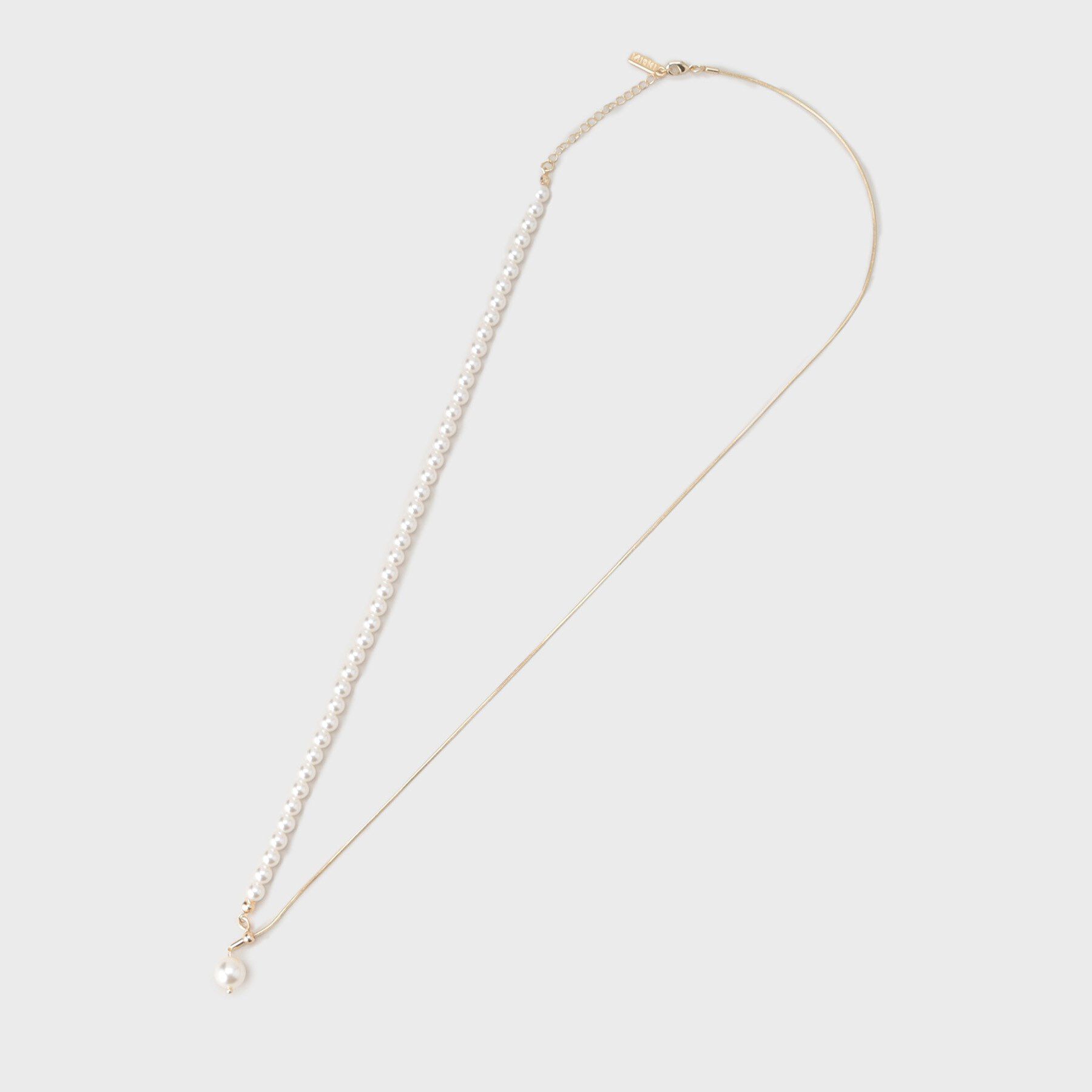 INDIVI「パール調バイカラーネックレス」|ネックレス|