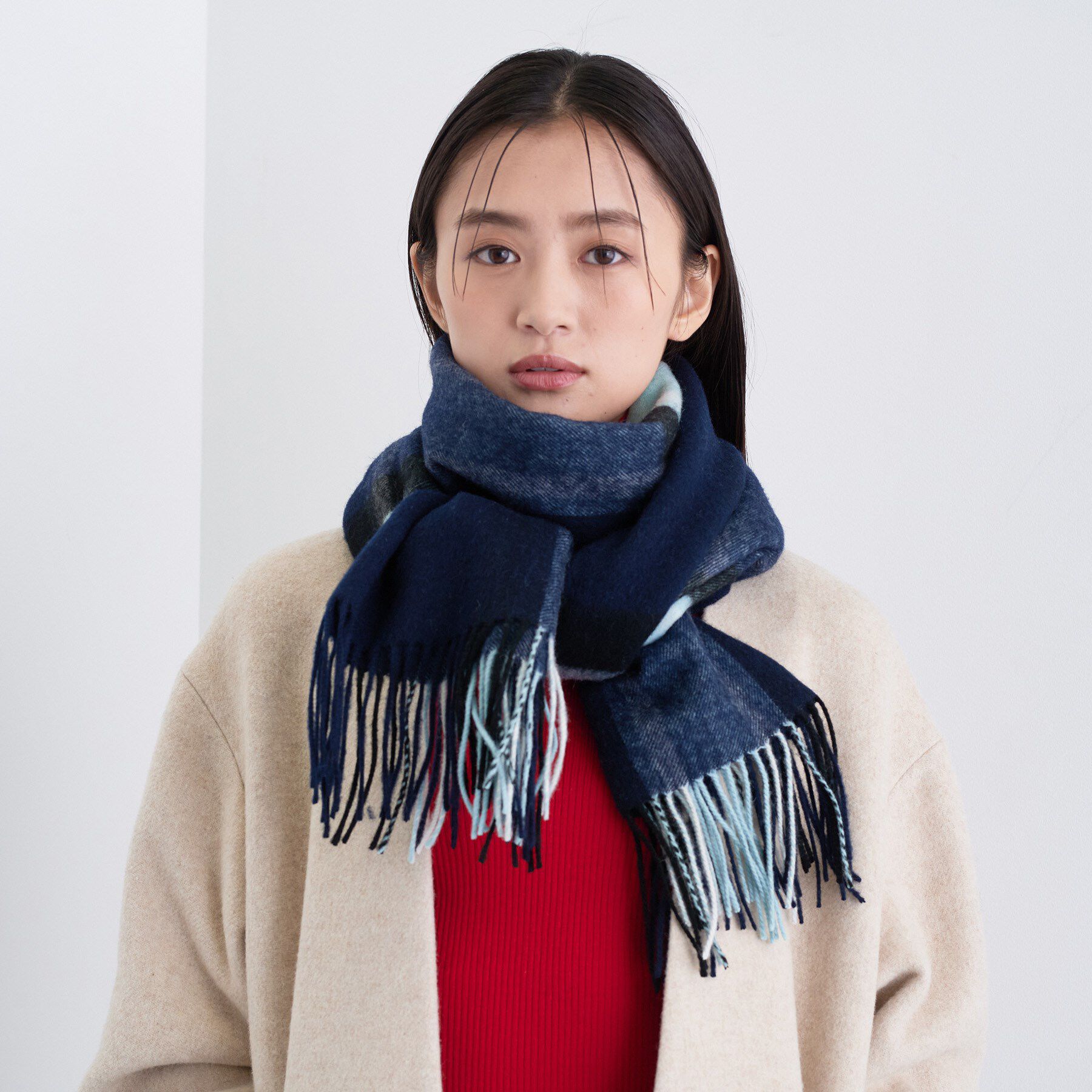 INDIVI「ウォッシャブルウールストール」|ストール|