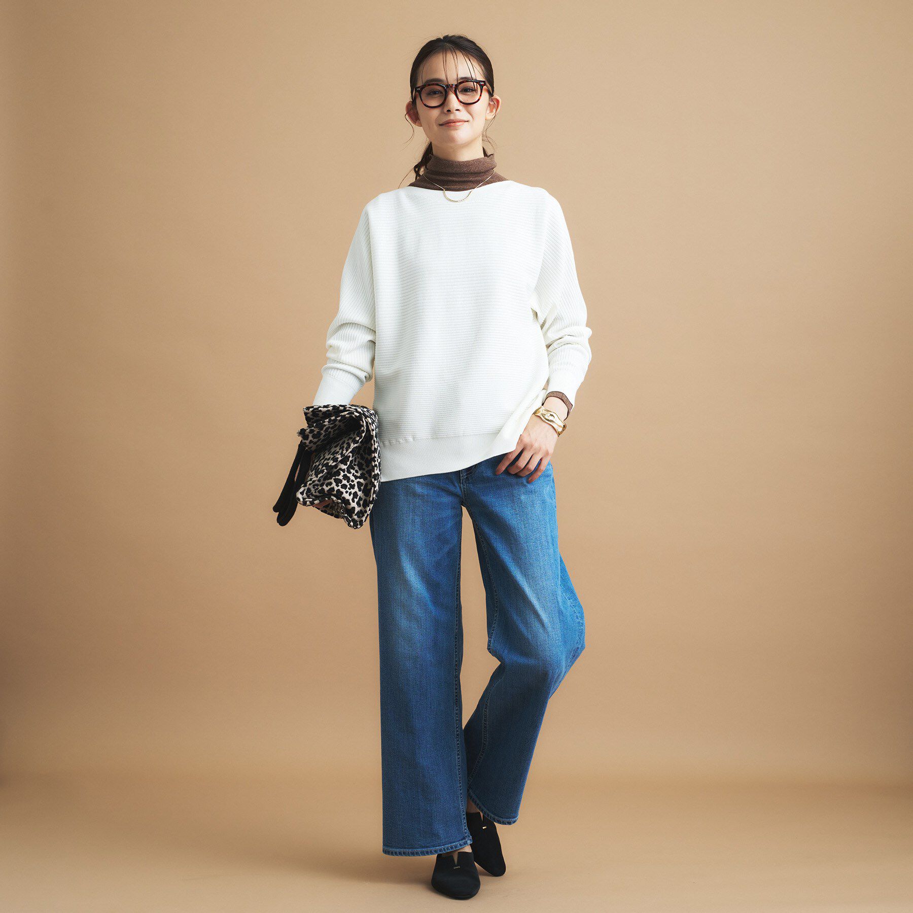 INDIVI「【洗える／体型カバー】美シルエットニット」|ニット・セーター|