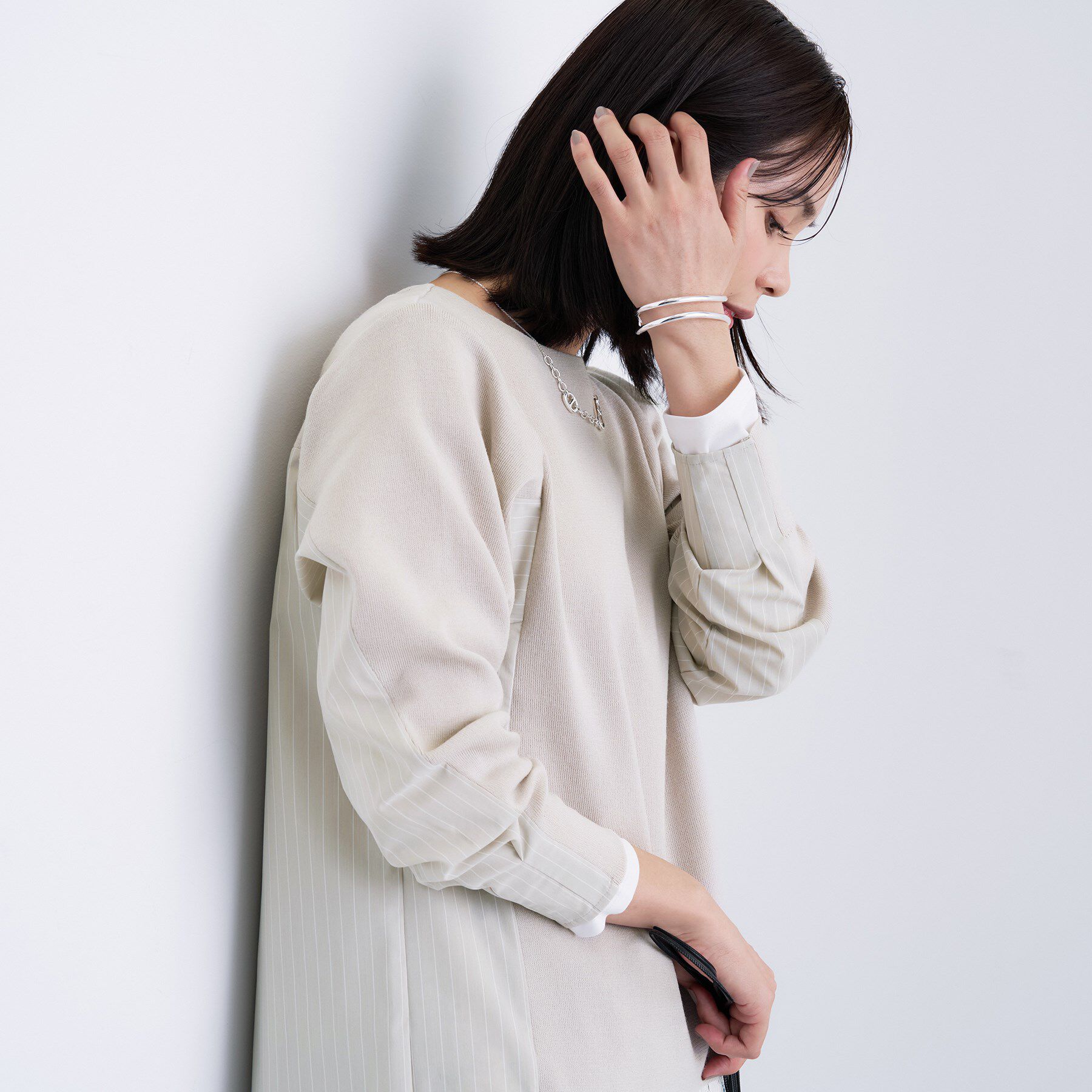 INDIVI「【洗える／選べる8色】トーンアップニット」|ニット・セーター|