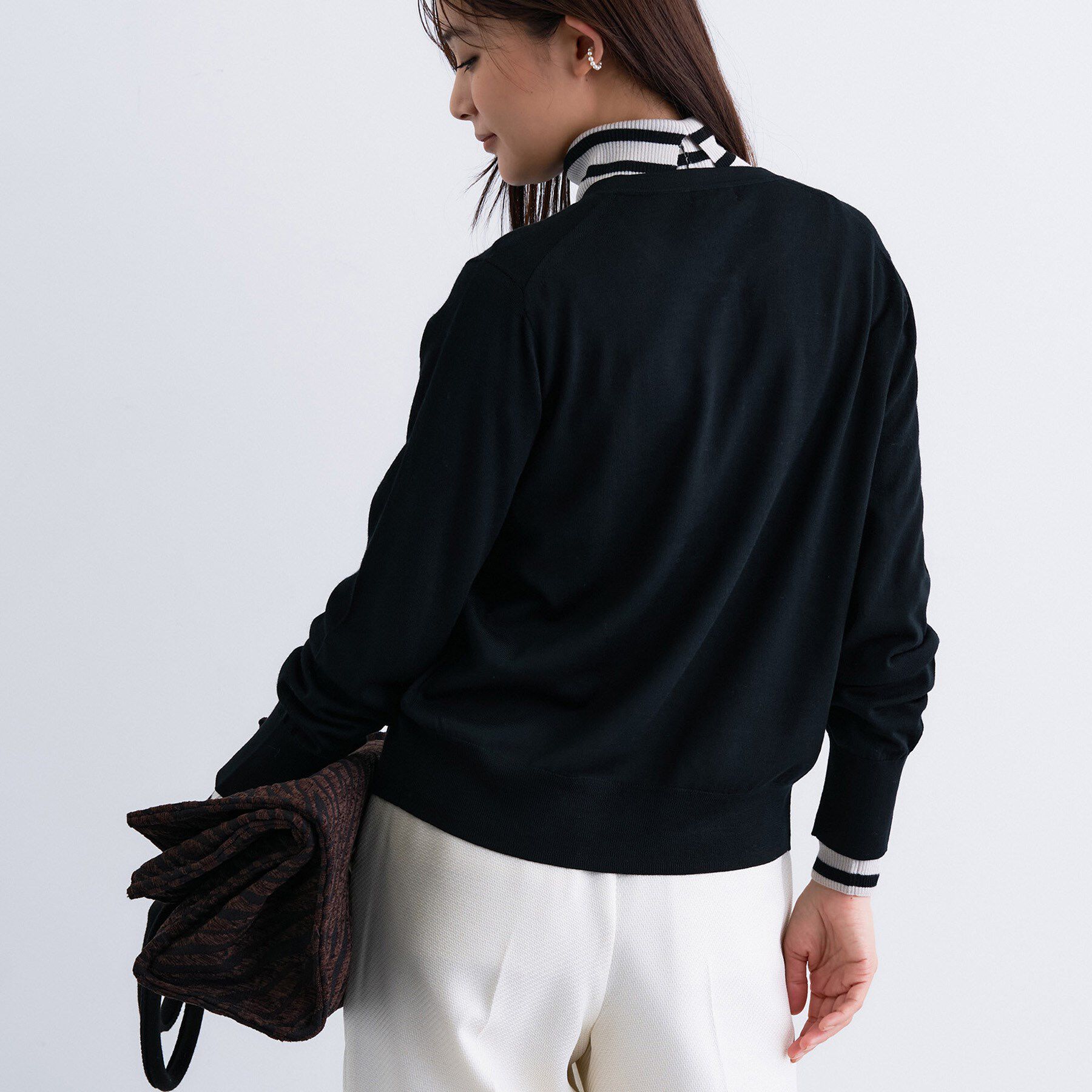 INDIVI「【洗える】ハイゲージニットカーディガン」|カーディガン|