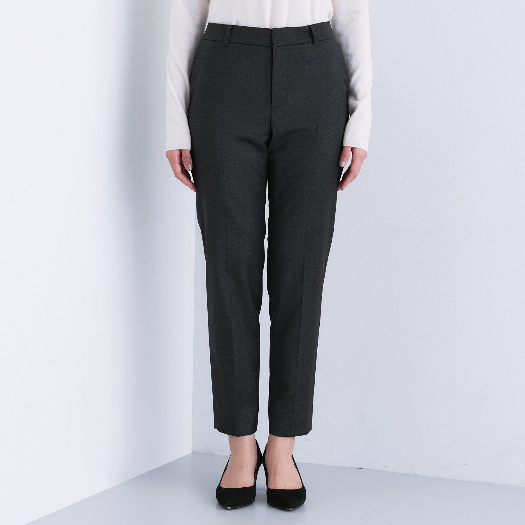 INDIVI「【日本製／スーツ／通勤】シルクウールストレッチ テーパードパンツ」|その他|