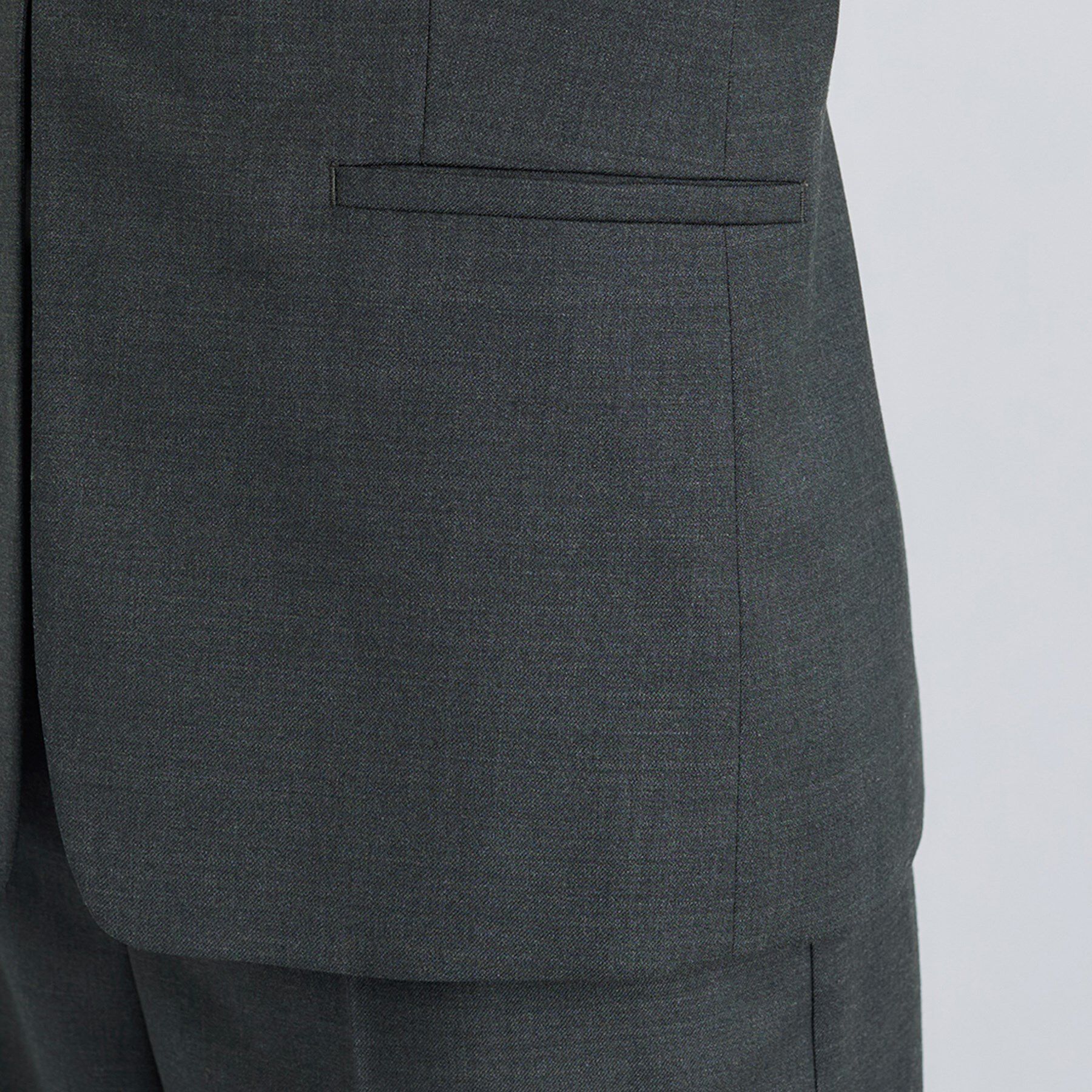 INDIVI「【日本製／スーツ／通勤】シルクウールストレッチ ノーカラージャケット」|スーツ|