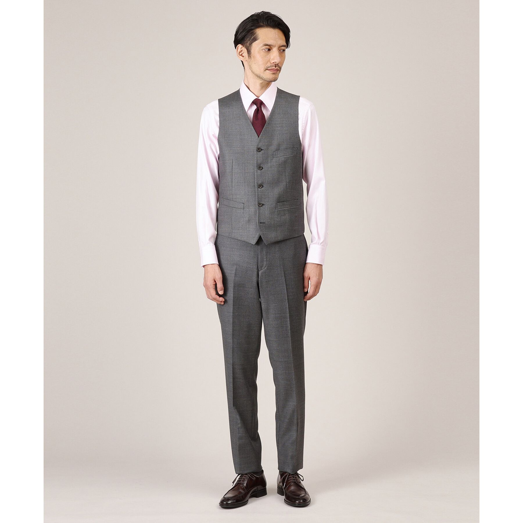 TAKEO KIKUCHI「【3ピース対応】シャイニーシャークピンヘッド ベスト」|スーツ|