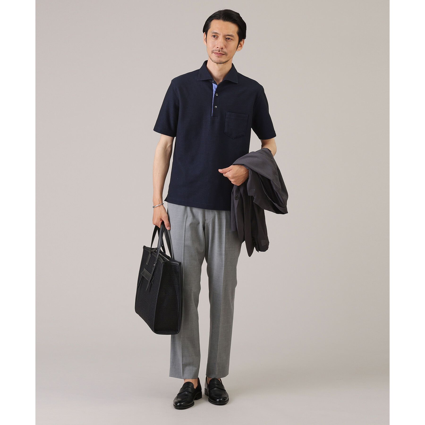 TAKEO KIKUCHI「【抗菌防臭／9色5サイズ展開】ハニカムメランジ ポロシャツ」|ポロシャツ|