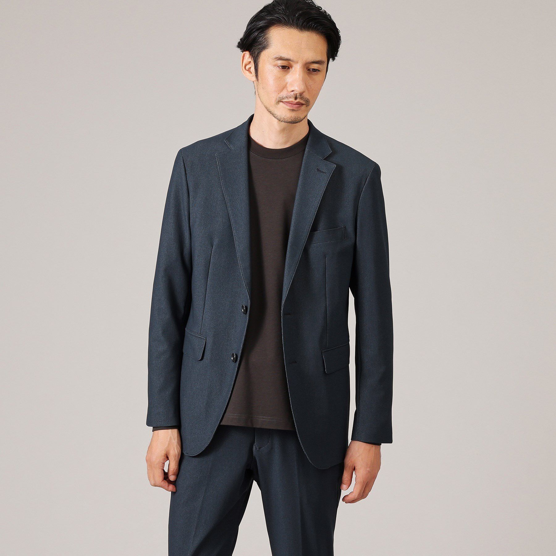 TAKEO KIKUCHI「【360&deg;ストレッチ／セットアップ対応】None Of Stress ジャケット」|テーラードジャケット|ブルー(093)