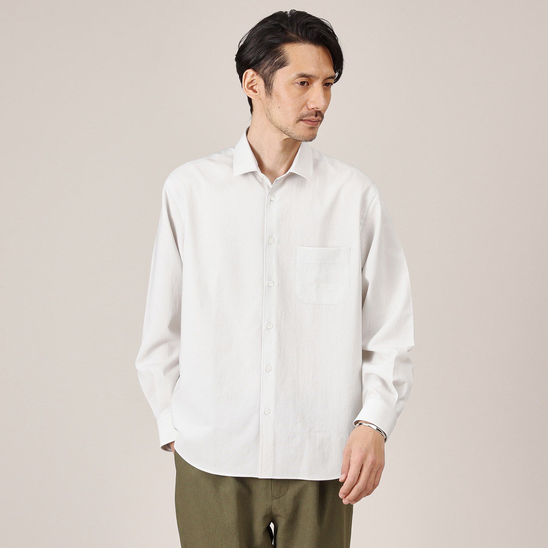 TAKEO KIKUCHI「【Made in JAPAN】麻調ショートカラーシャツ」|シャツ・ブラウス|