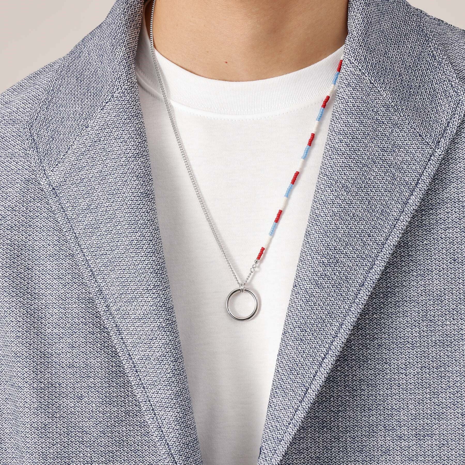 TAKEO KIKUCHI「ビーズコンビ リングネックレス」|ネックレス|