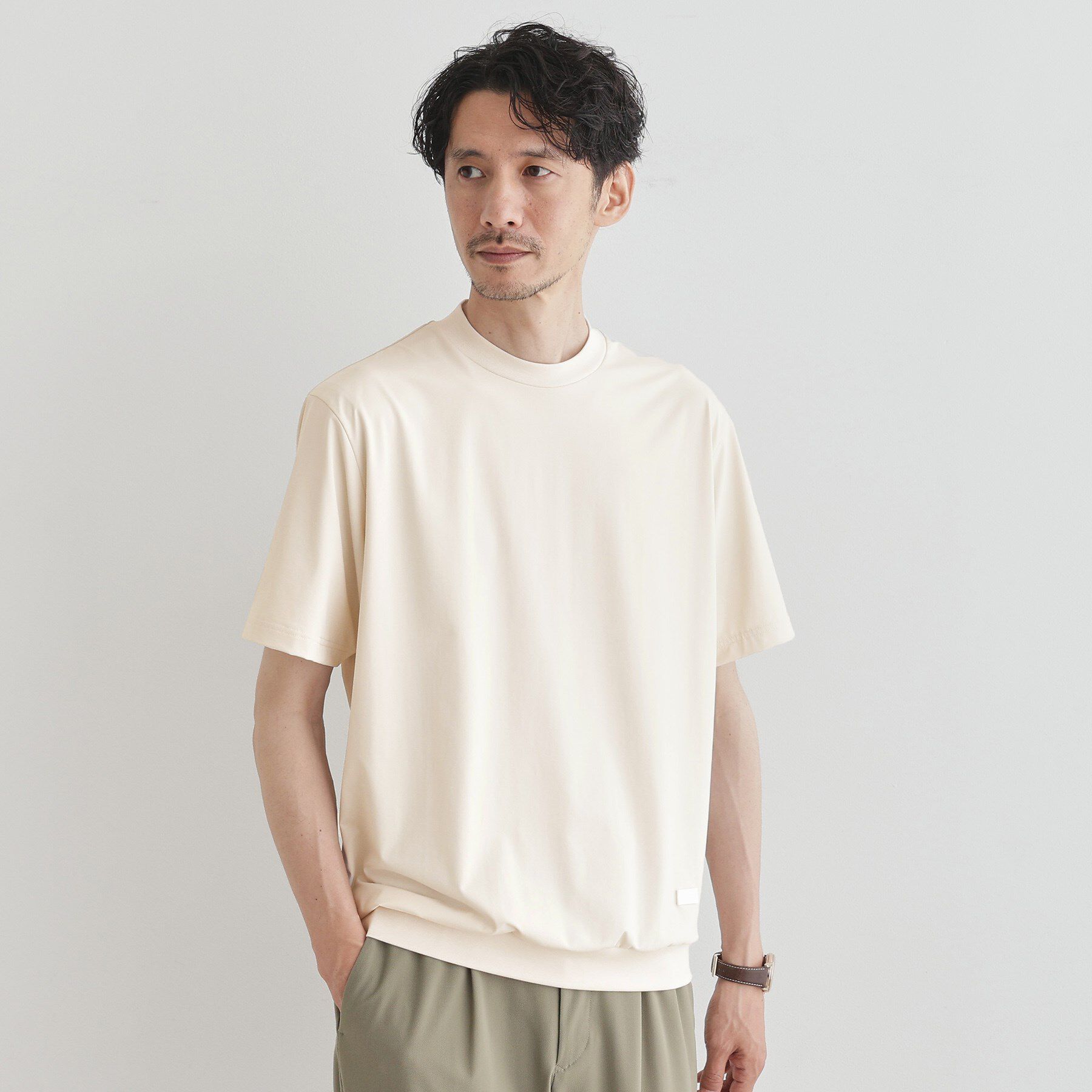 TAKEO KIKUCHI「【COOL CITY WEAR】テーラードTシャツ /接触冷感」|Tシャツ・カットソー|オフホワイト(003