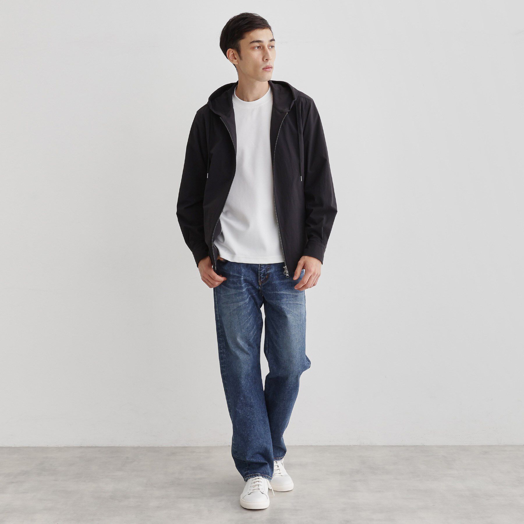TAKEO KIKUCHI「【3D ナイロン ストレッチ】ジップアップ フードブルゾン」|ブルゾン・スタジャン|
