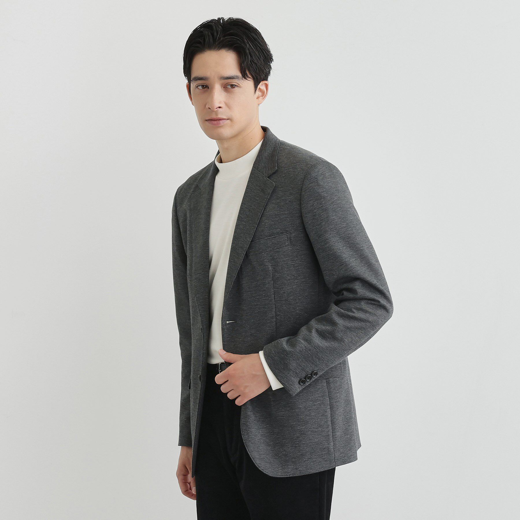 TAKEO KIKUCHI「【None Of Stress】アクティブジャージ 千鳥 ジャケット」|テーラードジャケット|