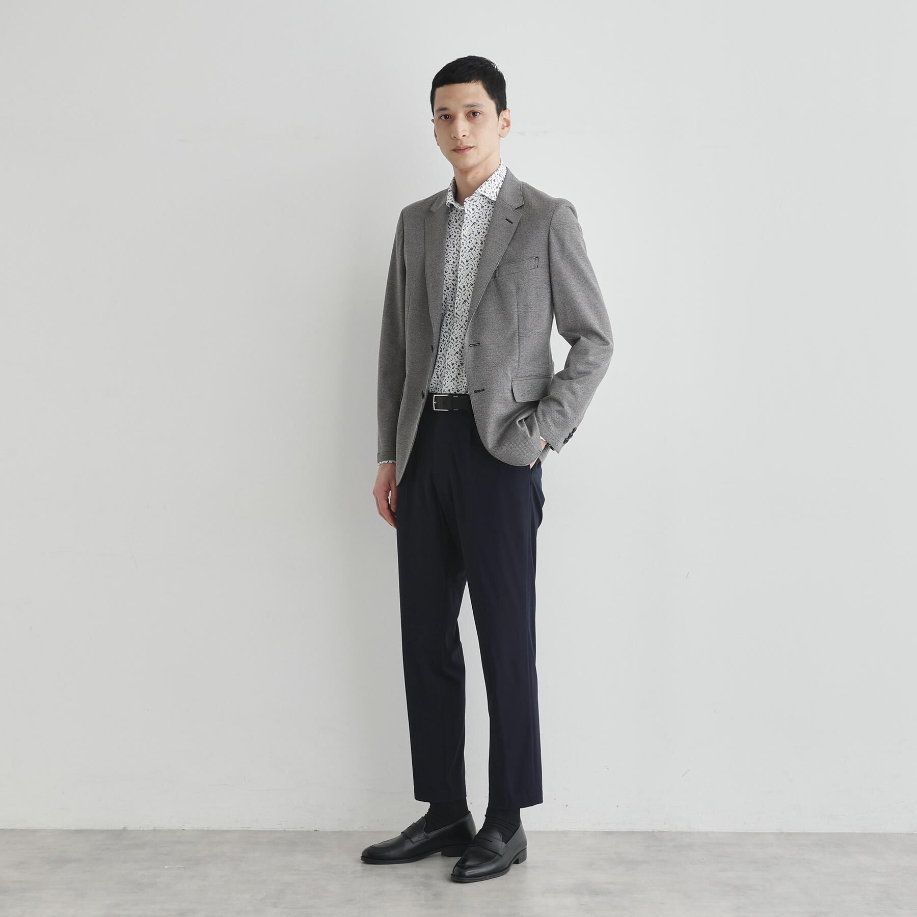 TAKEO KIKUCHI「クールマックス 鹿の子 フラワープリントシャツ」|シャツ・ブラウス|