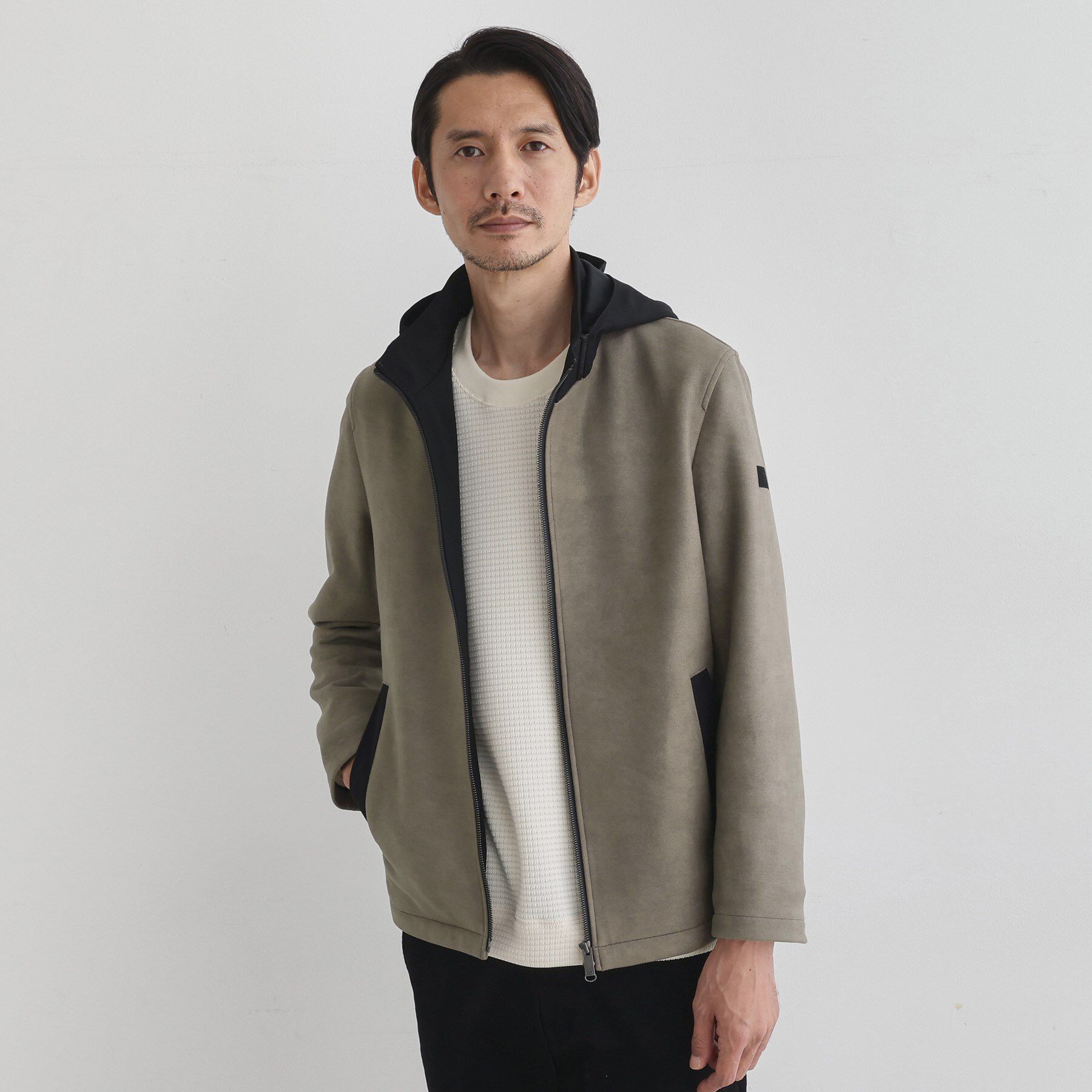 TAKEO KIKUCHI「【JUST ONE LAYER】ダウンファブリック ジップアップ フード ブルゾン」|ブルゾン・スタジャン|