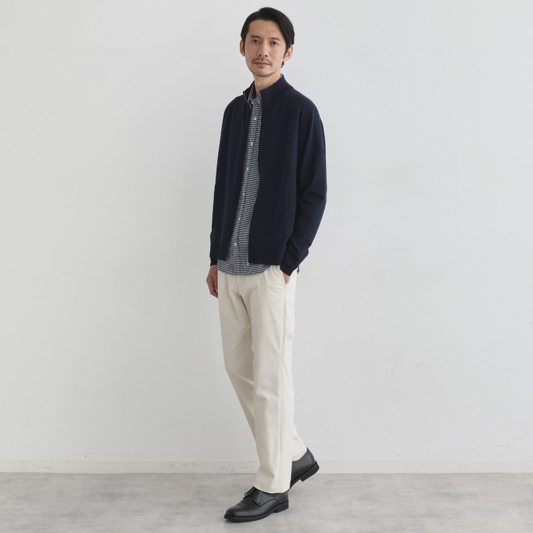 TAKEO KIKUCHI「アンチピリング ジップアップ ニット」|ニット・セーター|
