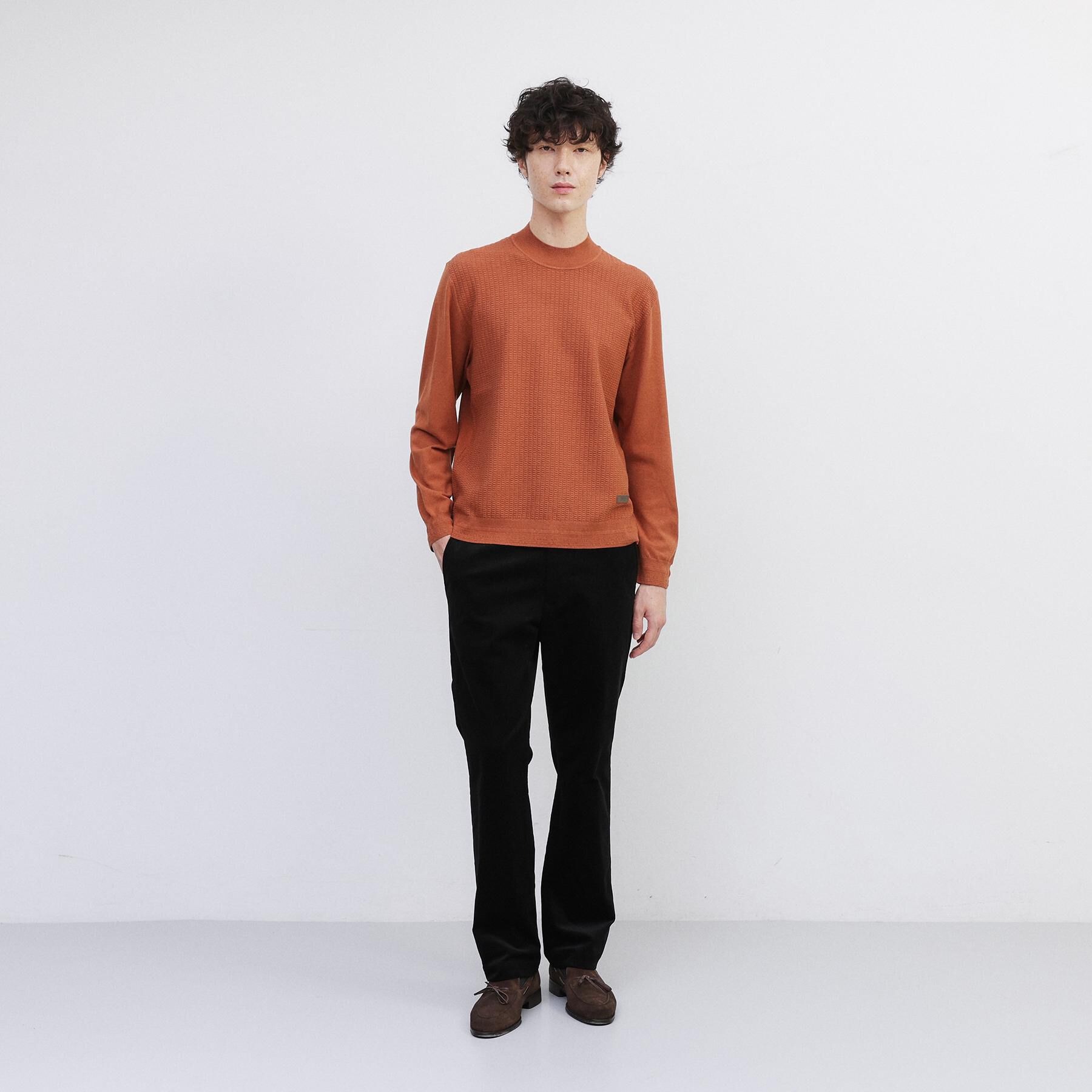 TAKEO KIKUCHI「ハイゲージ モックネック ニット プルオーバー」|ニット・セーター|