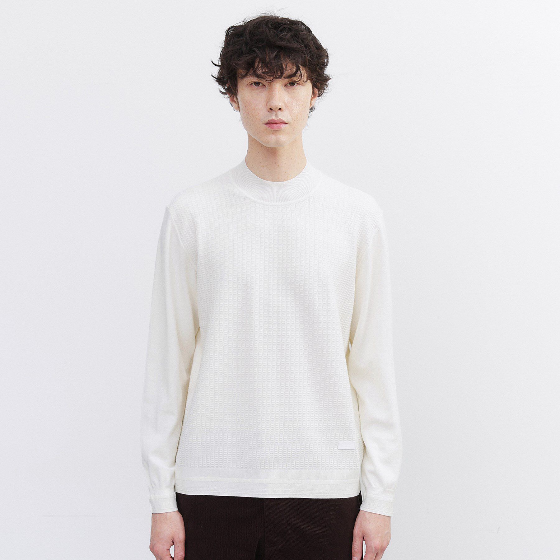 TAKEO KIKUCHI「ハイゲージ モックネック ニット プルオーバー」|ニット・セーター|