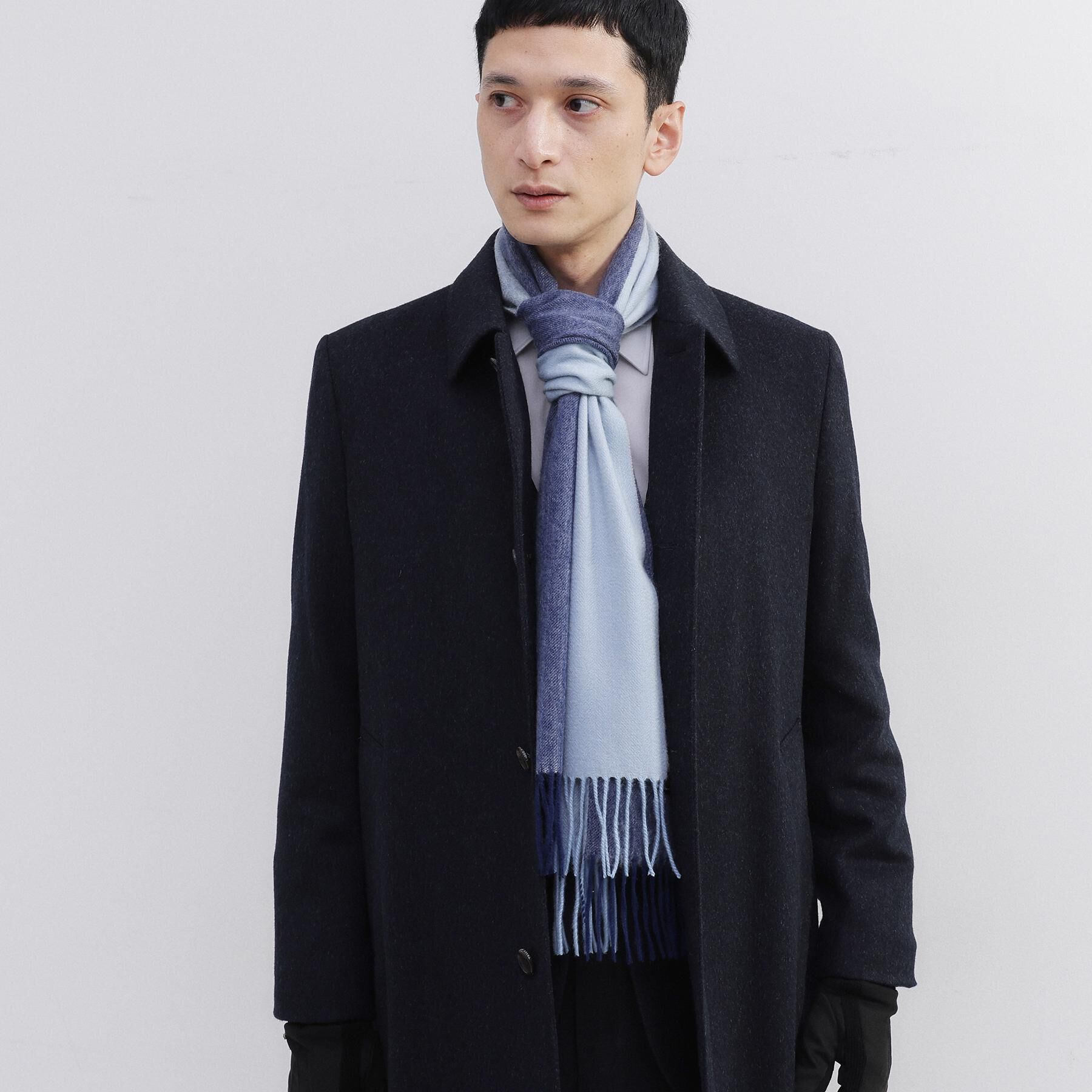 TAKEO KIKUCHI「【洗えるカシミヤ】ピュアカシミヤ 4面パネルマフラー」|ストール|