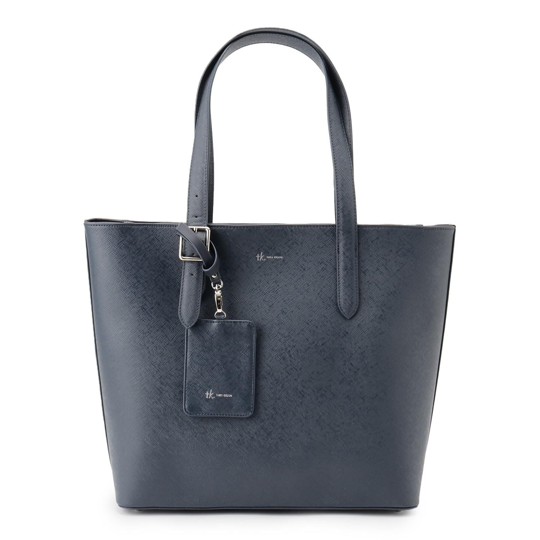 tk.TAKEO KIKUCHI「サフィアーノトートバッグ（パスケース付き）」|トートバッグ|ネイビー(094)