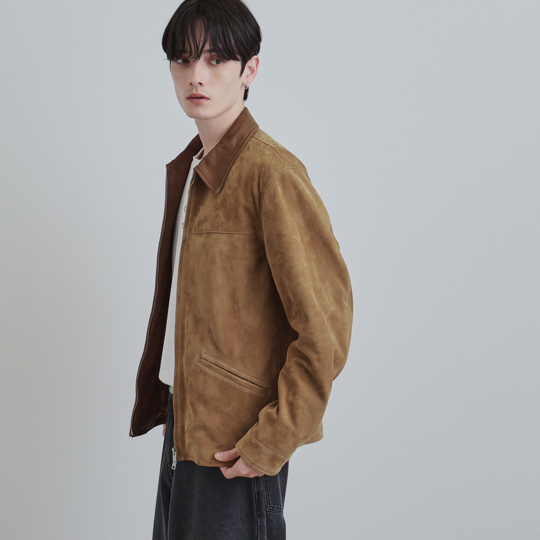 tk.TAKEO KIKUCHI「【本革】レザースポーツジャケット」|ブルゾン・スタジャン|