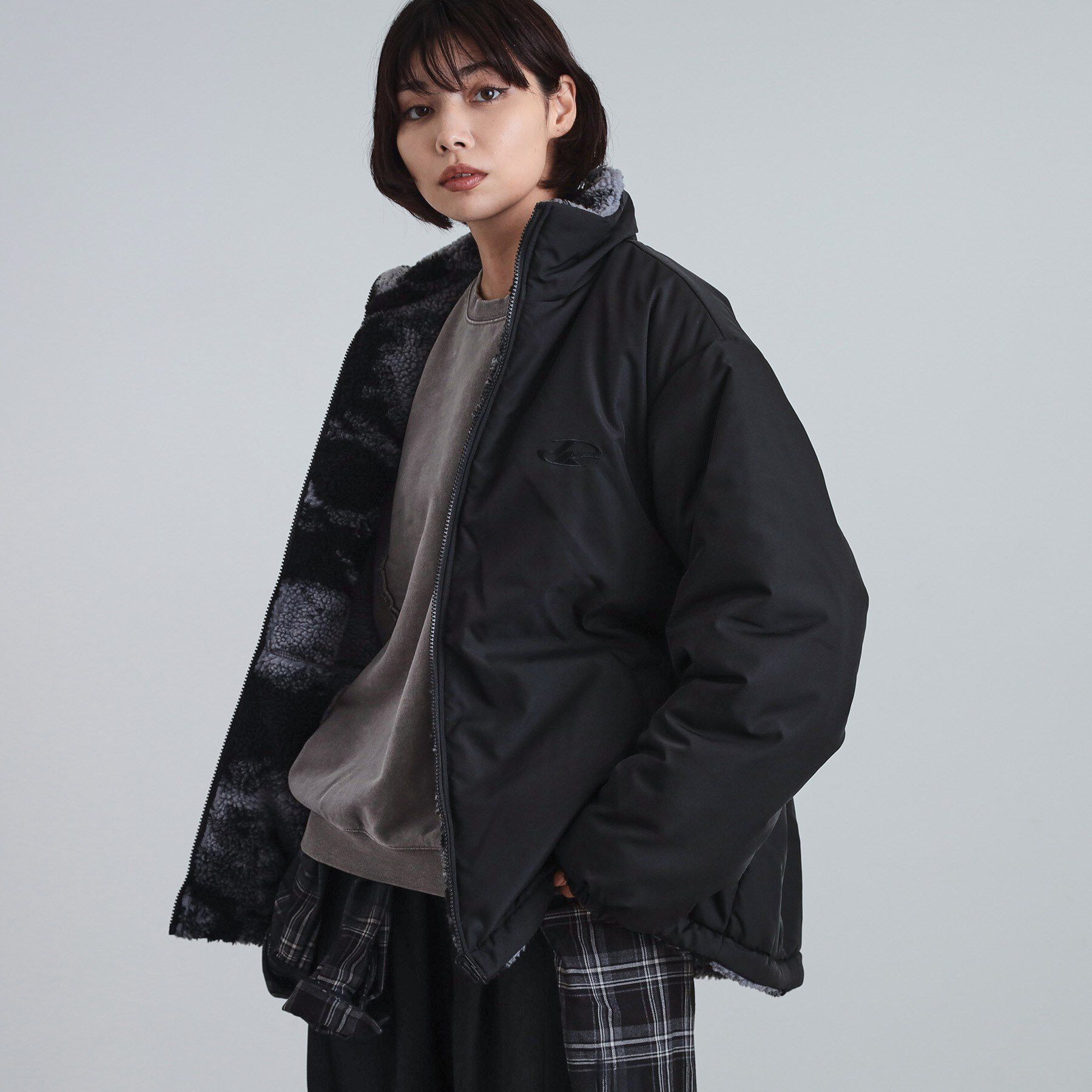 tk.TAKEO KIKUCHI「【WEB限定】リバーシブルボアブルゾン」|ブルゾン・スタジャン|