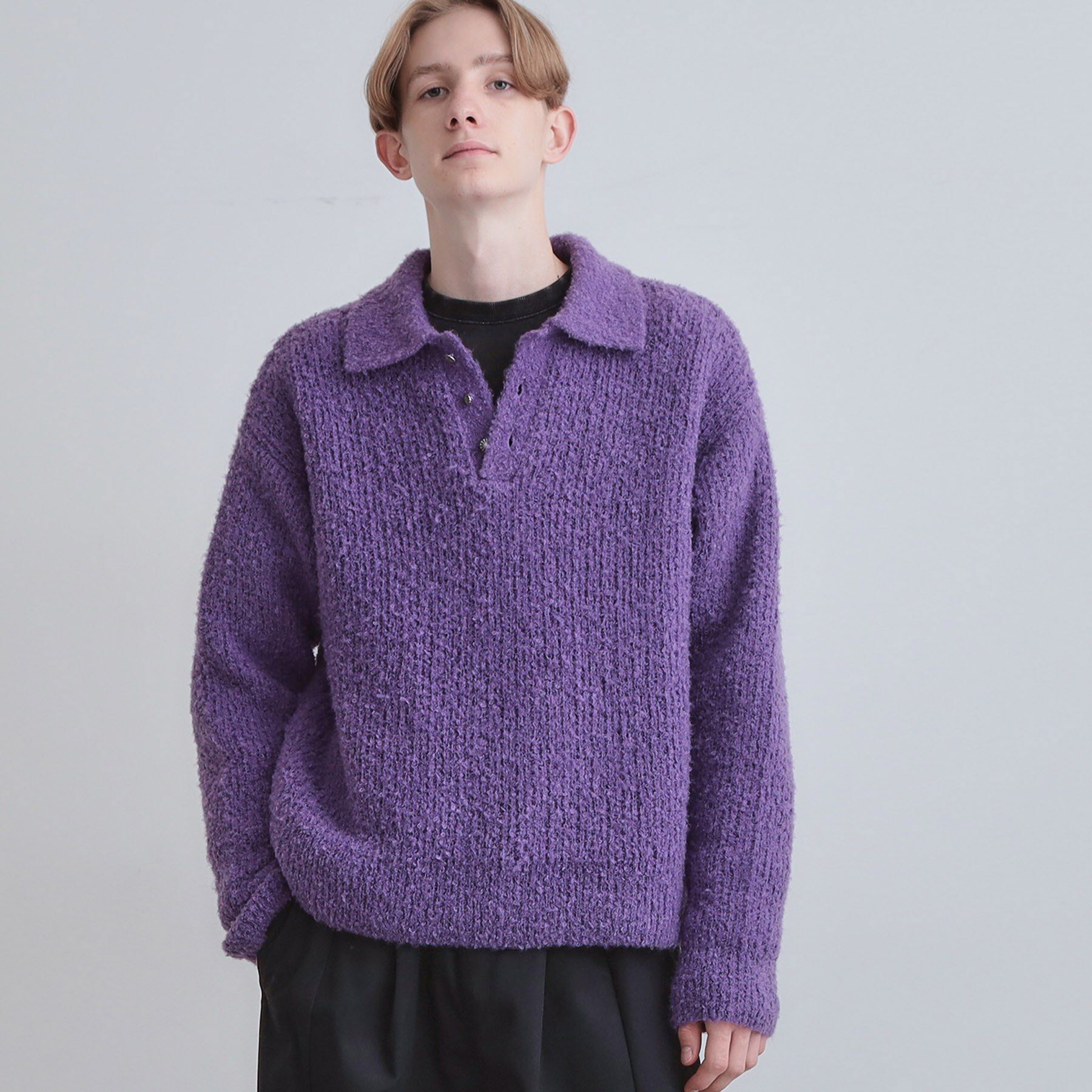 tk.TAKEO KIKUCHI「ブークレニットポロシャツ」|ニット・セーター|