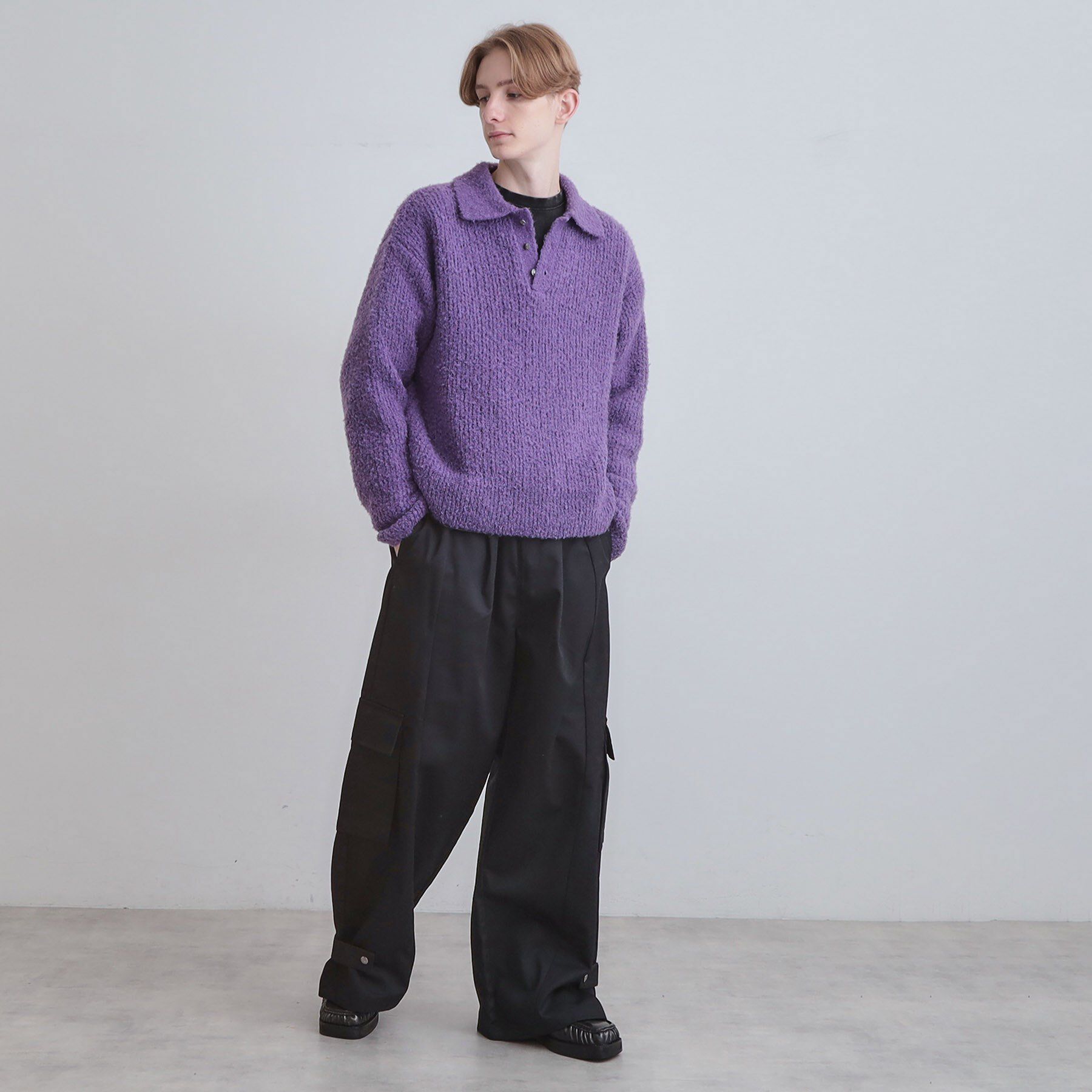 tk.TAKEO KIKUCHI「ブークレニットポロシャツ」|ニット・セーター|