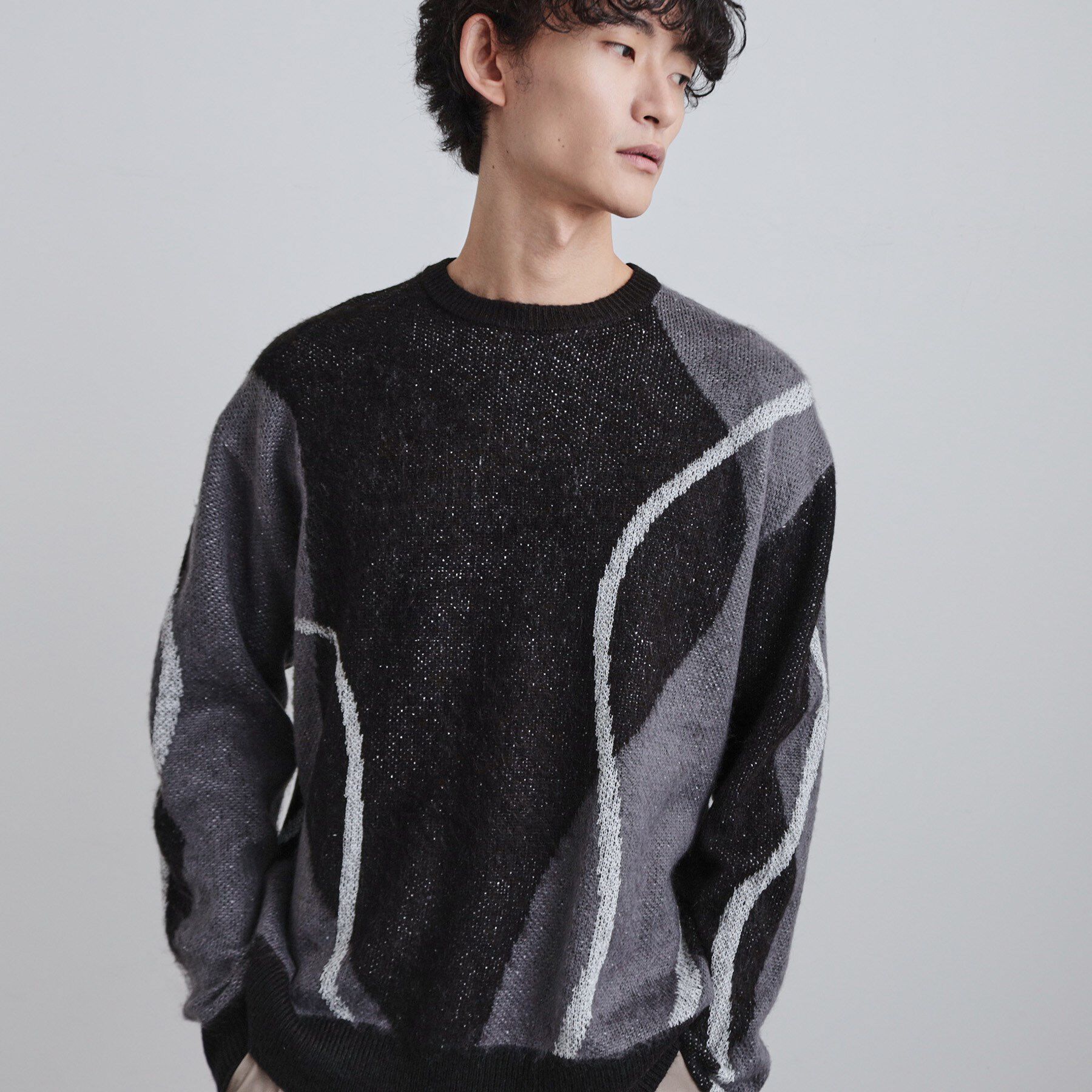 tk.TAKEO KIKUCHI「コンプリケートラインアートプルオーバー」|ニット・セーター|