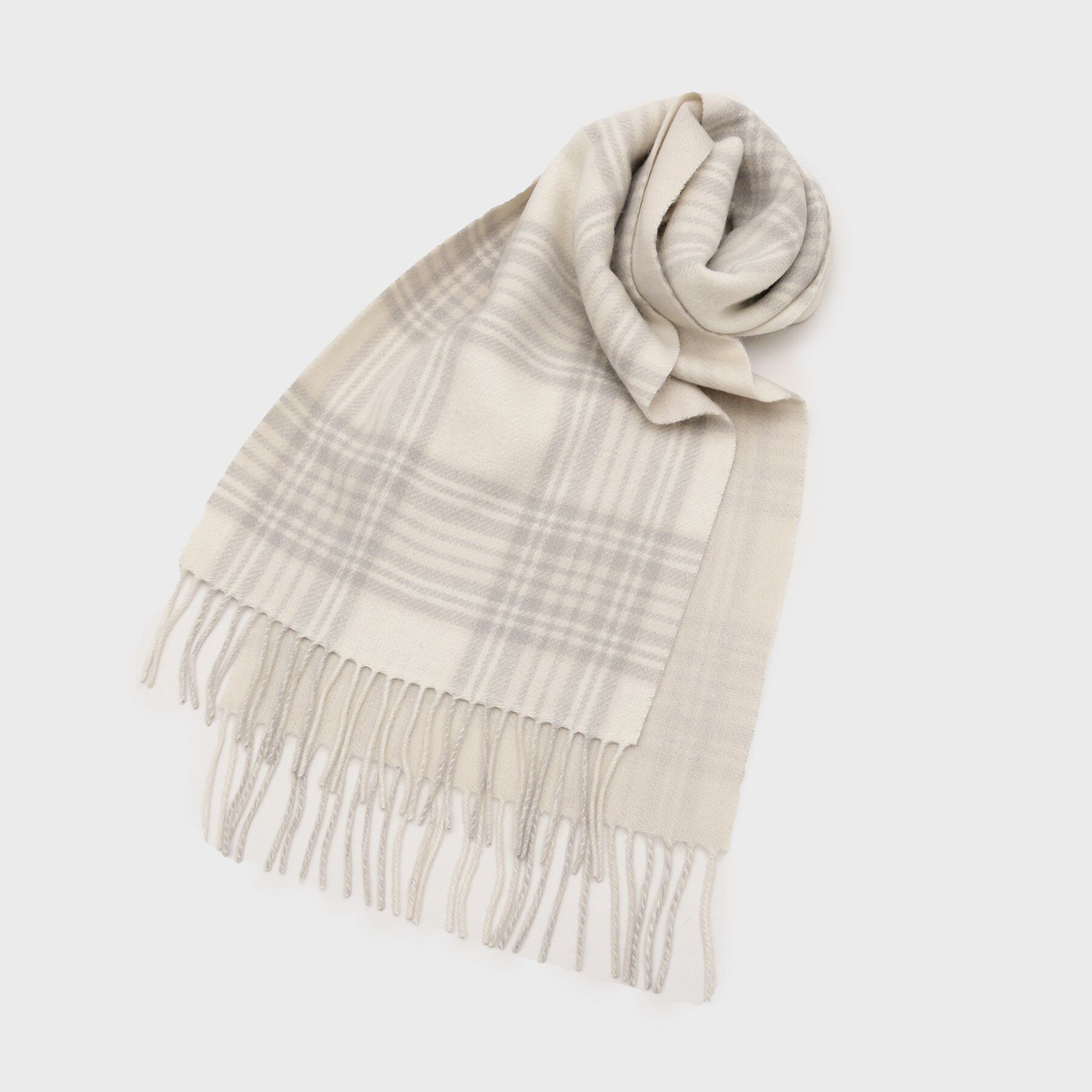 tk.TAKEO KIKUCHI「カシミヤ混マフラー」|ストール|オフホワイト(203