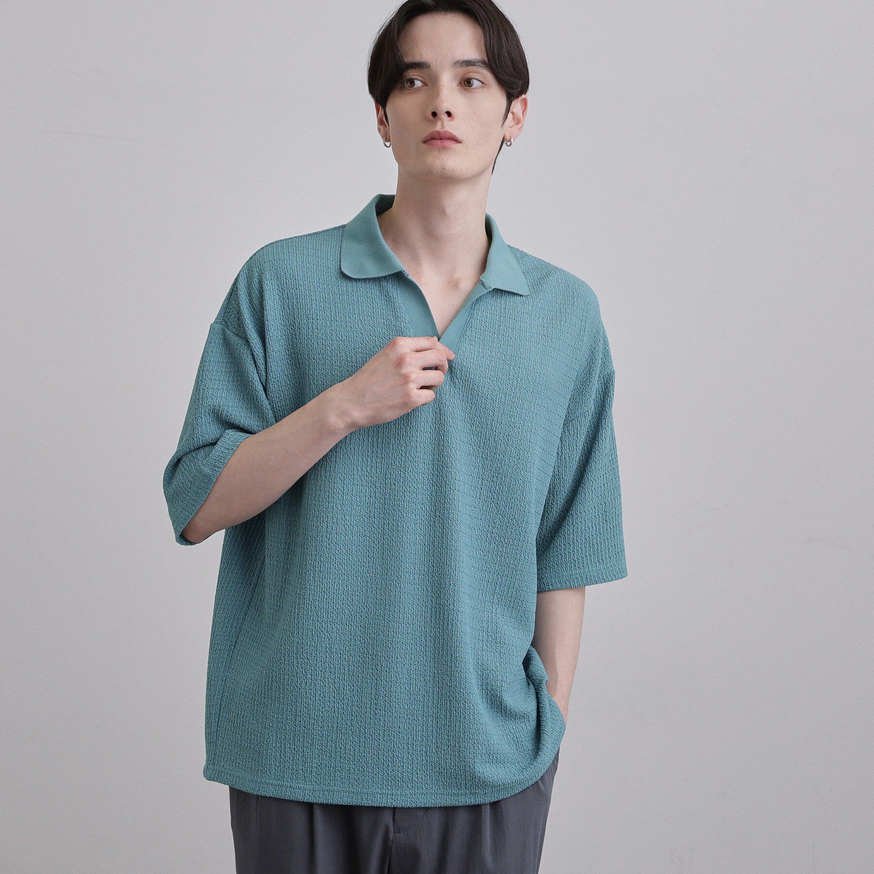 tk.TAKEO KIKUCHI「スキッパーポロシャツ」|Tシャツ・カットソー|