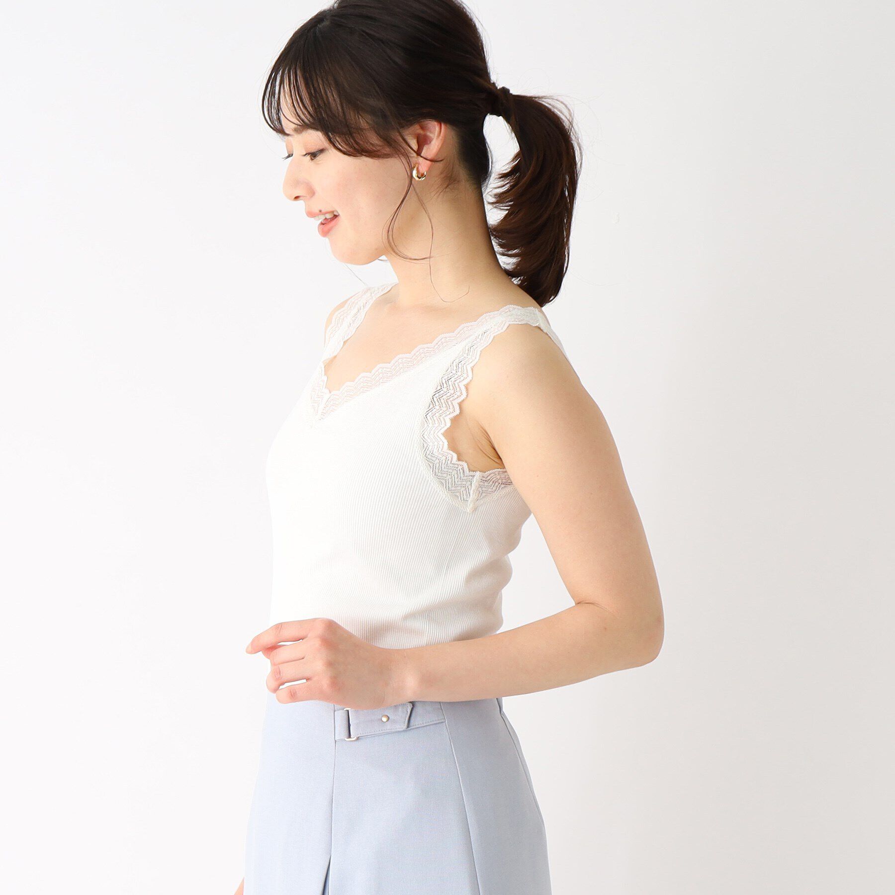 index「前後2WAYレースタンクトップ【洗濯機洗い可】」|キャミソール|