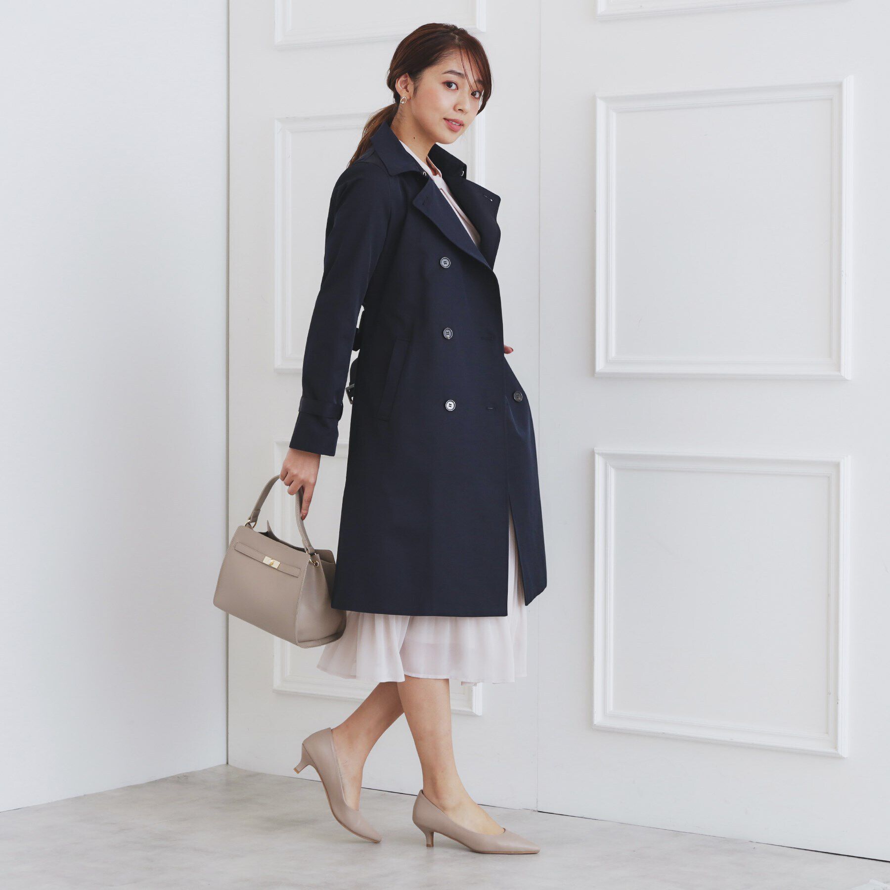 index「《XS-3Lsize》通勤対応/トレンチコート【洗濯機洗い可/撥水/親水性防汚】」|トレンチコート|