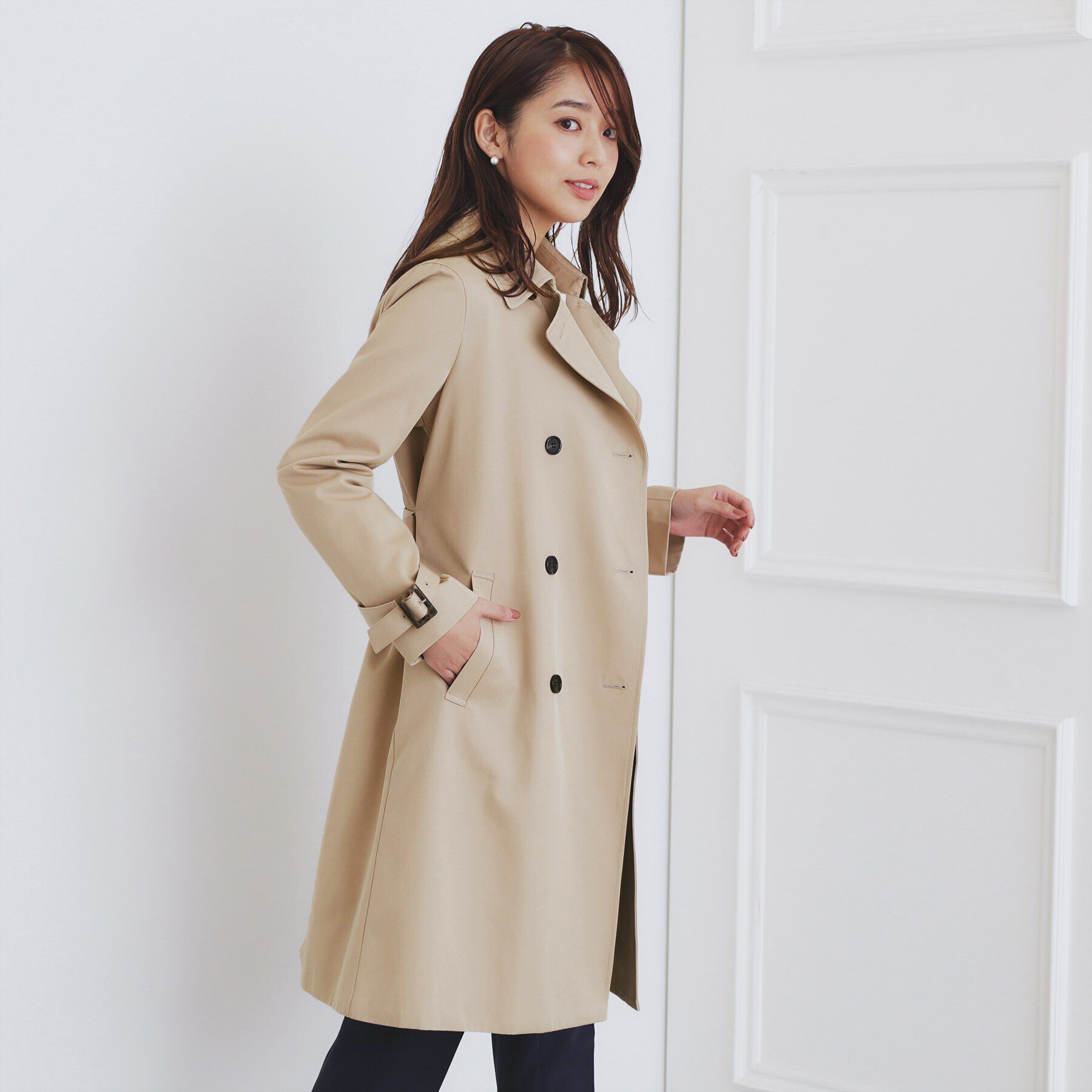 index「《XS-3Lsize》通勤対応/トレンチコート【洗濯機洗い可/撥水/親水性防汚】」|トレンチコート|